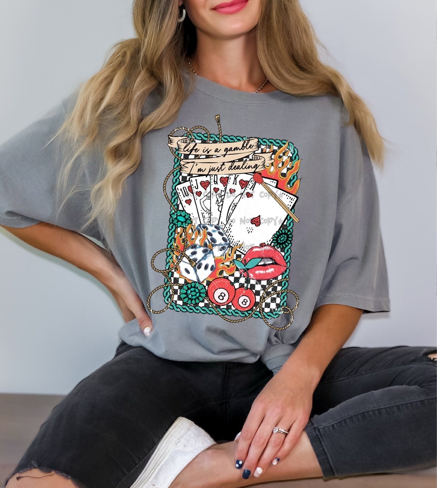 Life is a gamble I'm just dealing-DTF