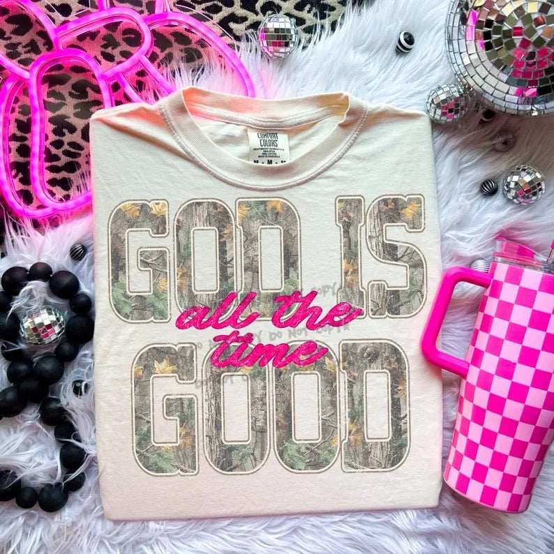 God is good camo -DTF&UV