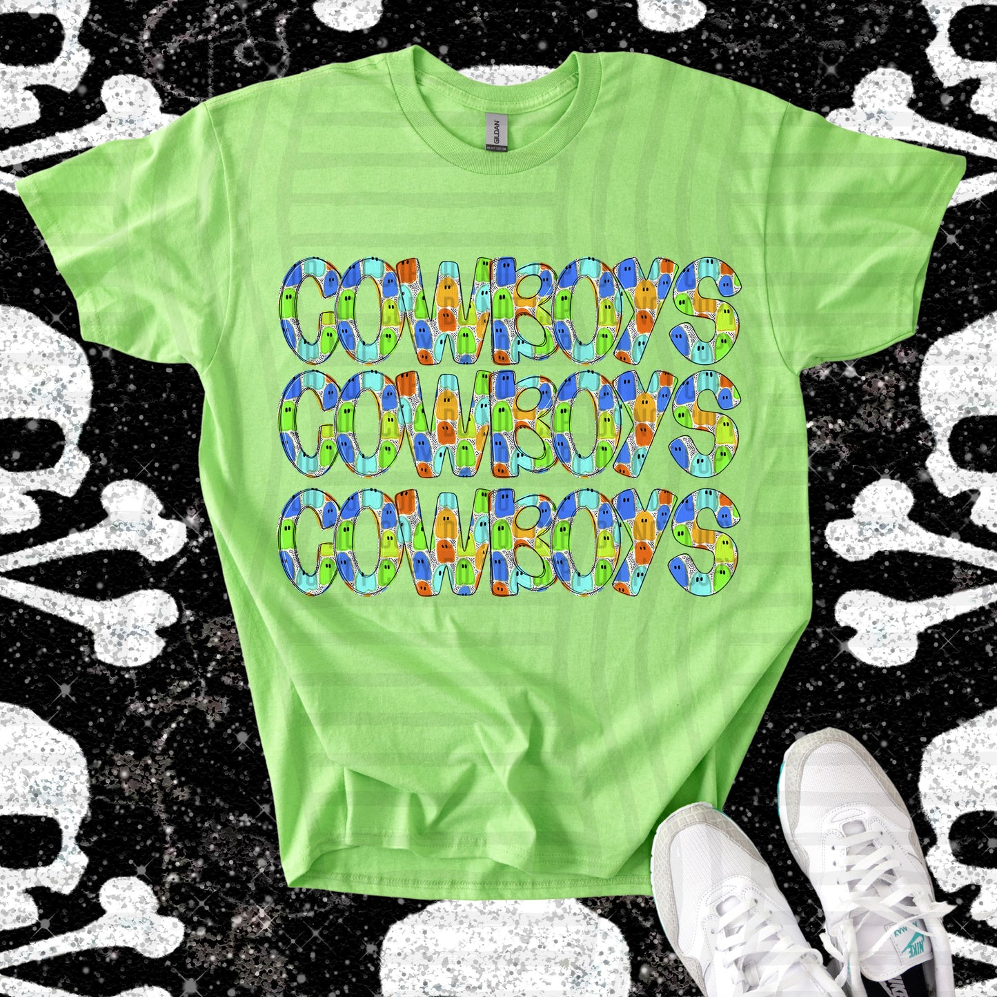 Stacked Ghost Boy CUSTOM: (ANY NAME, ANY MASCOT)-DTF&UV