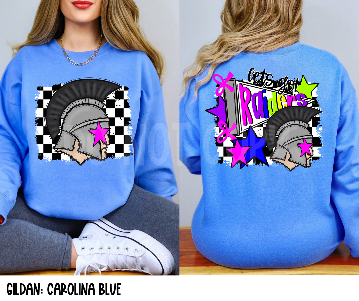 Bright Checkered Mascots (BACK- Dropdown)-DTF&UV
