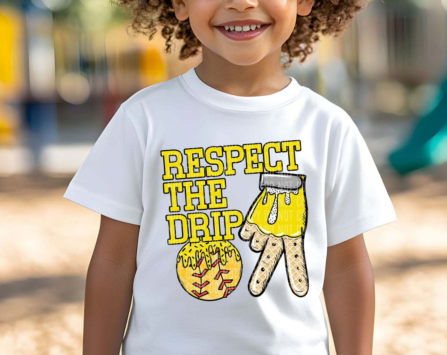 Softball Glove Drip(dropdown)-DTF