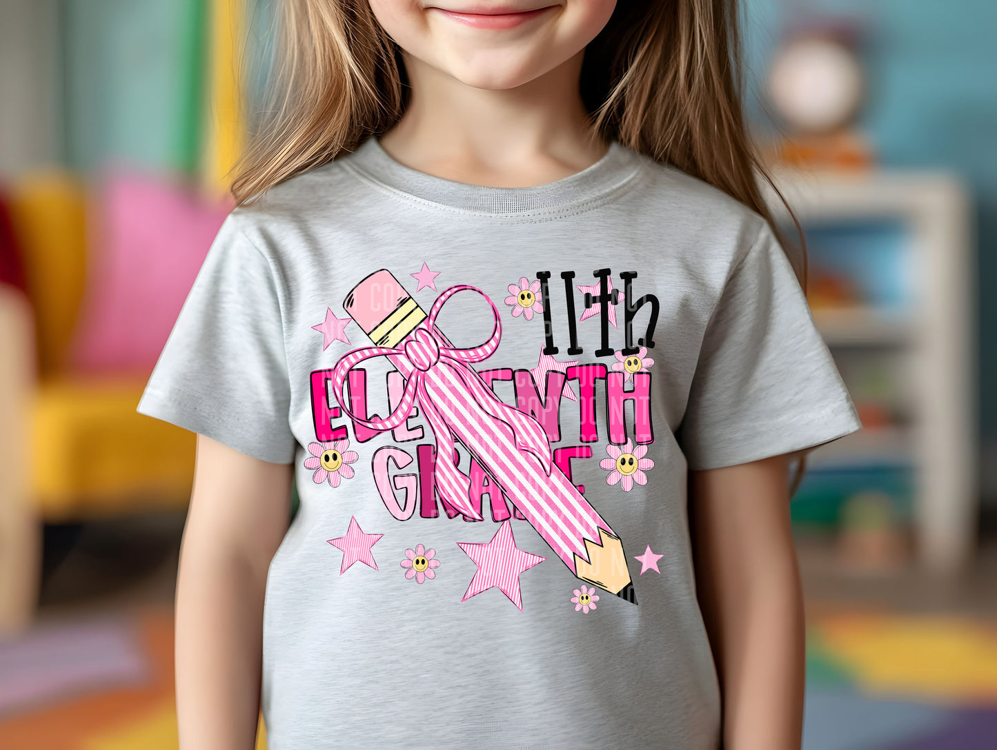 Pencil Bows Blue&Pink (Dropdown)- DTF&UV