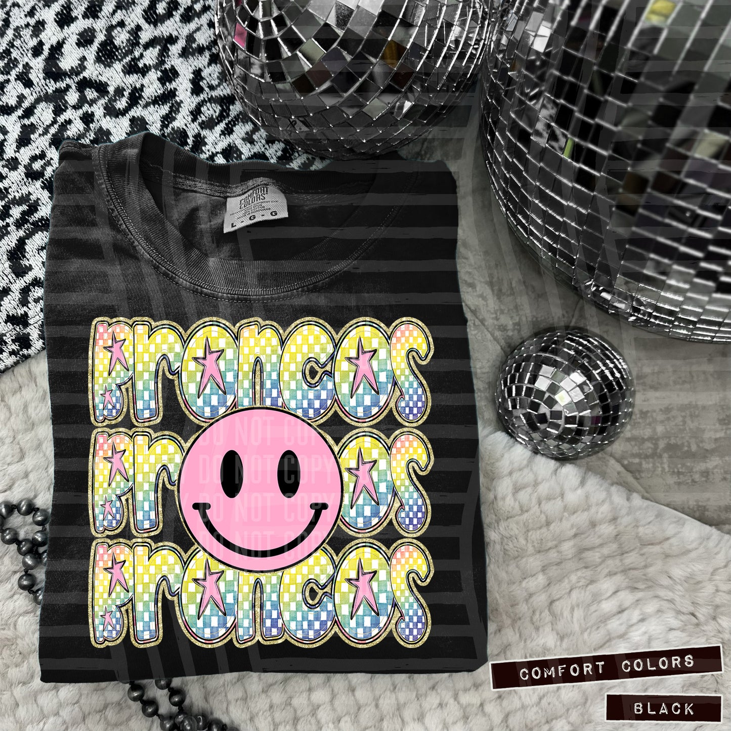 Pink Smiley Triple Stack (Dropdown)- DTF&UV