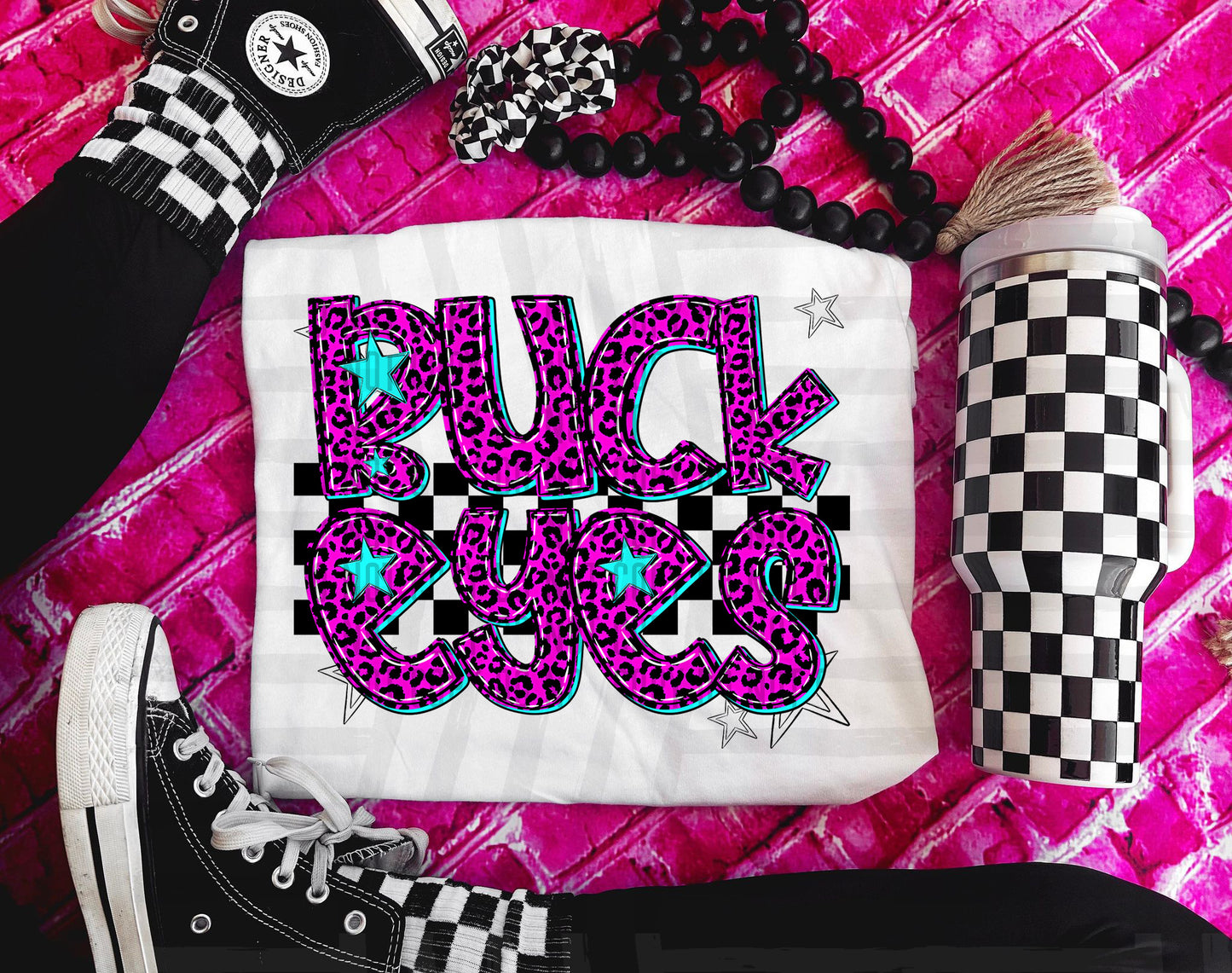 Pink Leopard Neon Mascots (dropdown)-DTF&UV