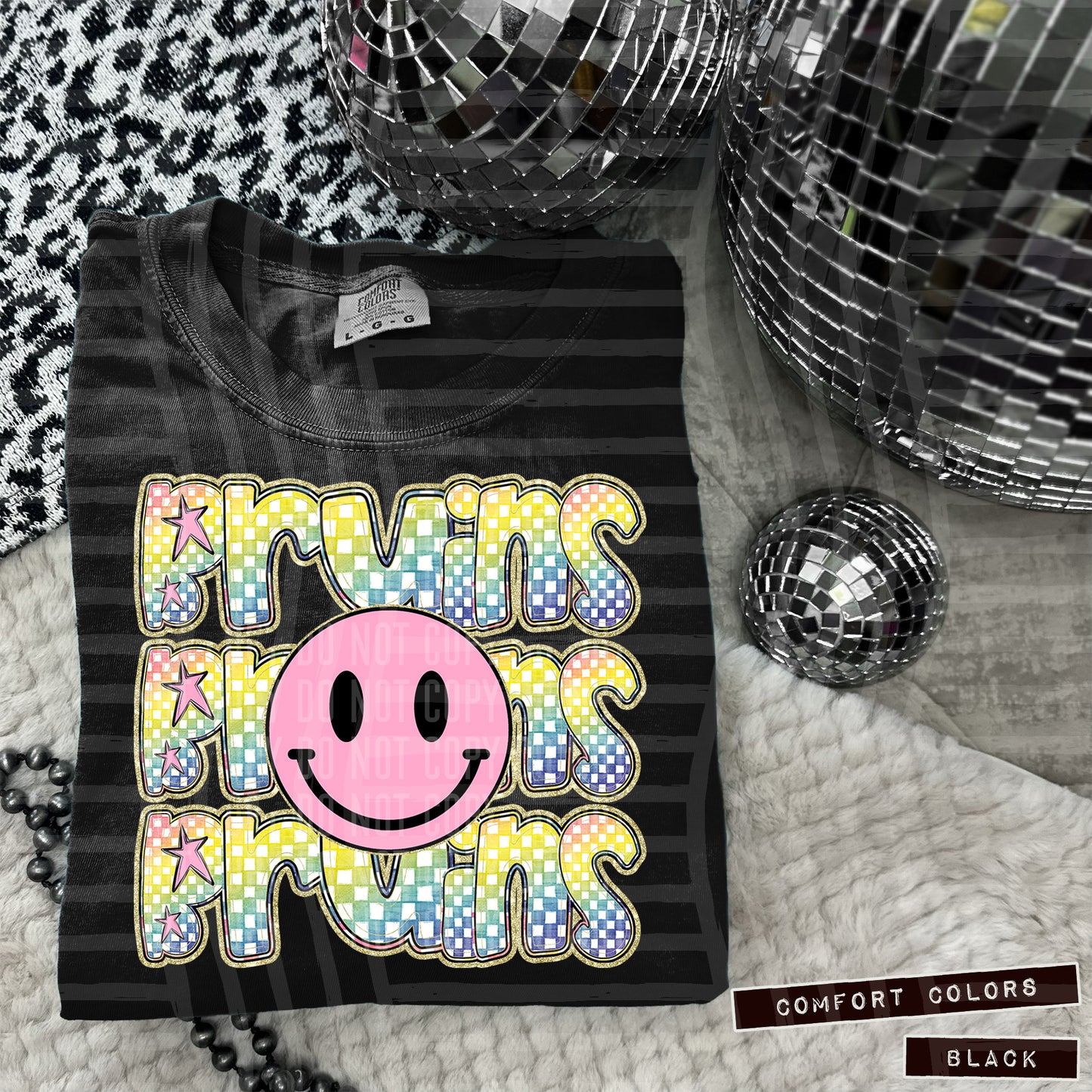 Pink Smiley Triple Stack (Dropdown)- DTF&UV
