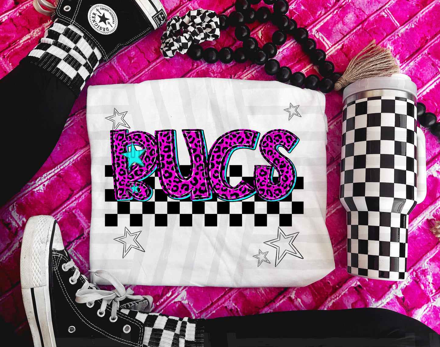 Pink Leopard Neon Mascots (dropdown)-DTF&UV