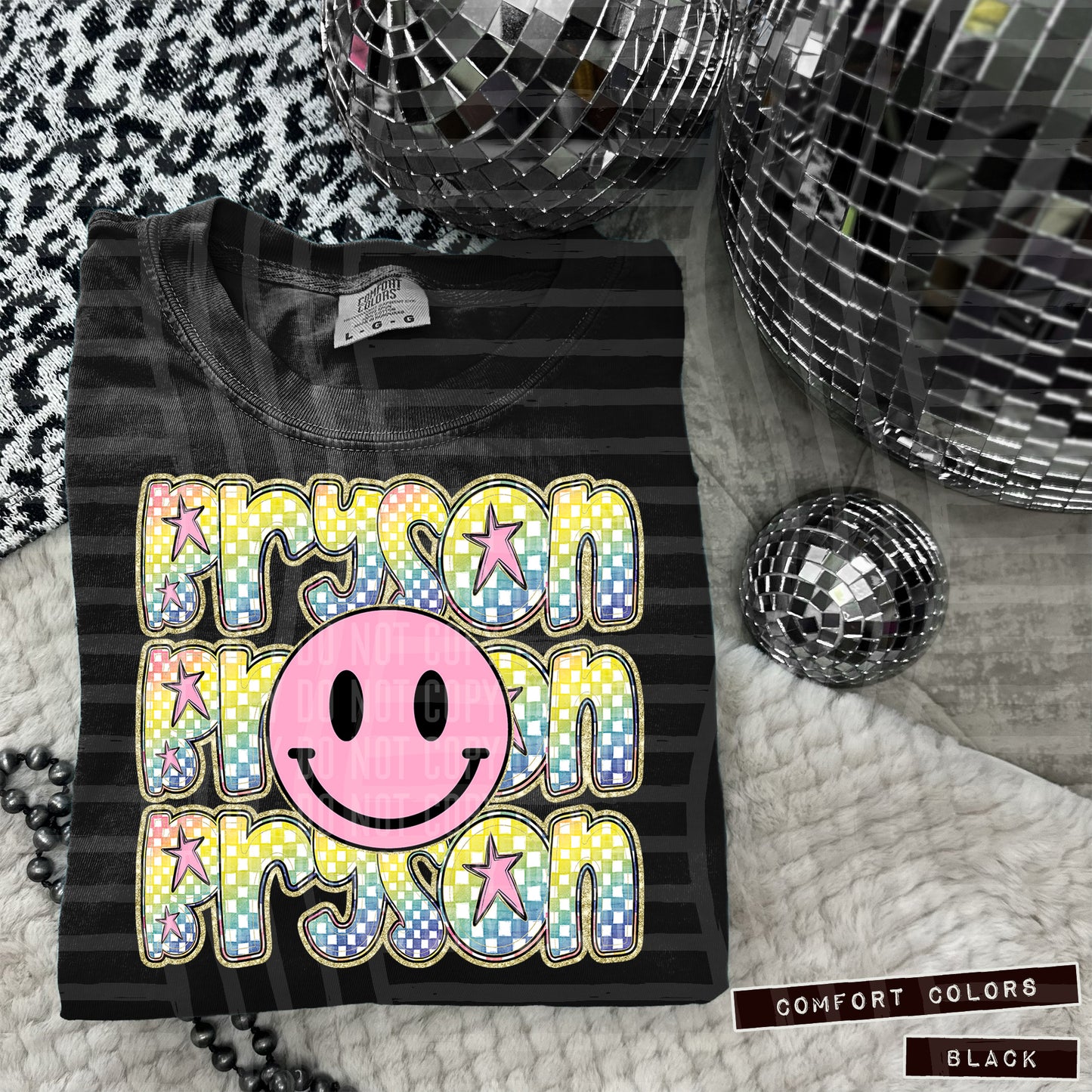 Pink Smiley Triple Stack (Dropdown)- DTF&UV