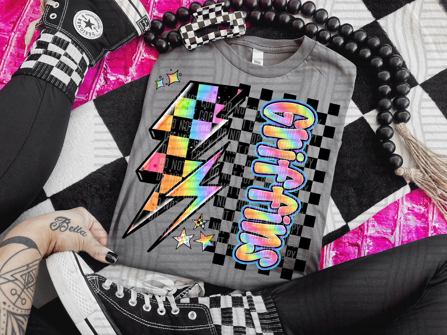 Neon Side Bolt Mascots (Dropdown)- DTF&UV