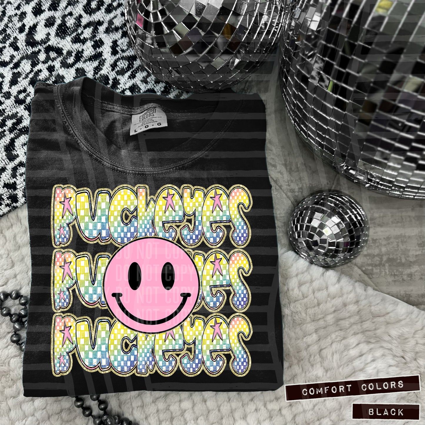 Pink Smiley Triple Stack (Dropdown)- DTF&UV