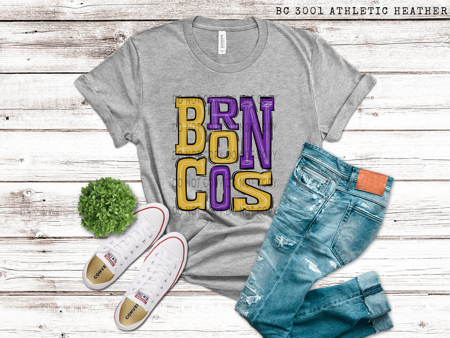 Broncos Purple Gold - DTF