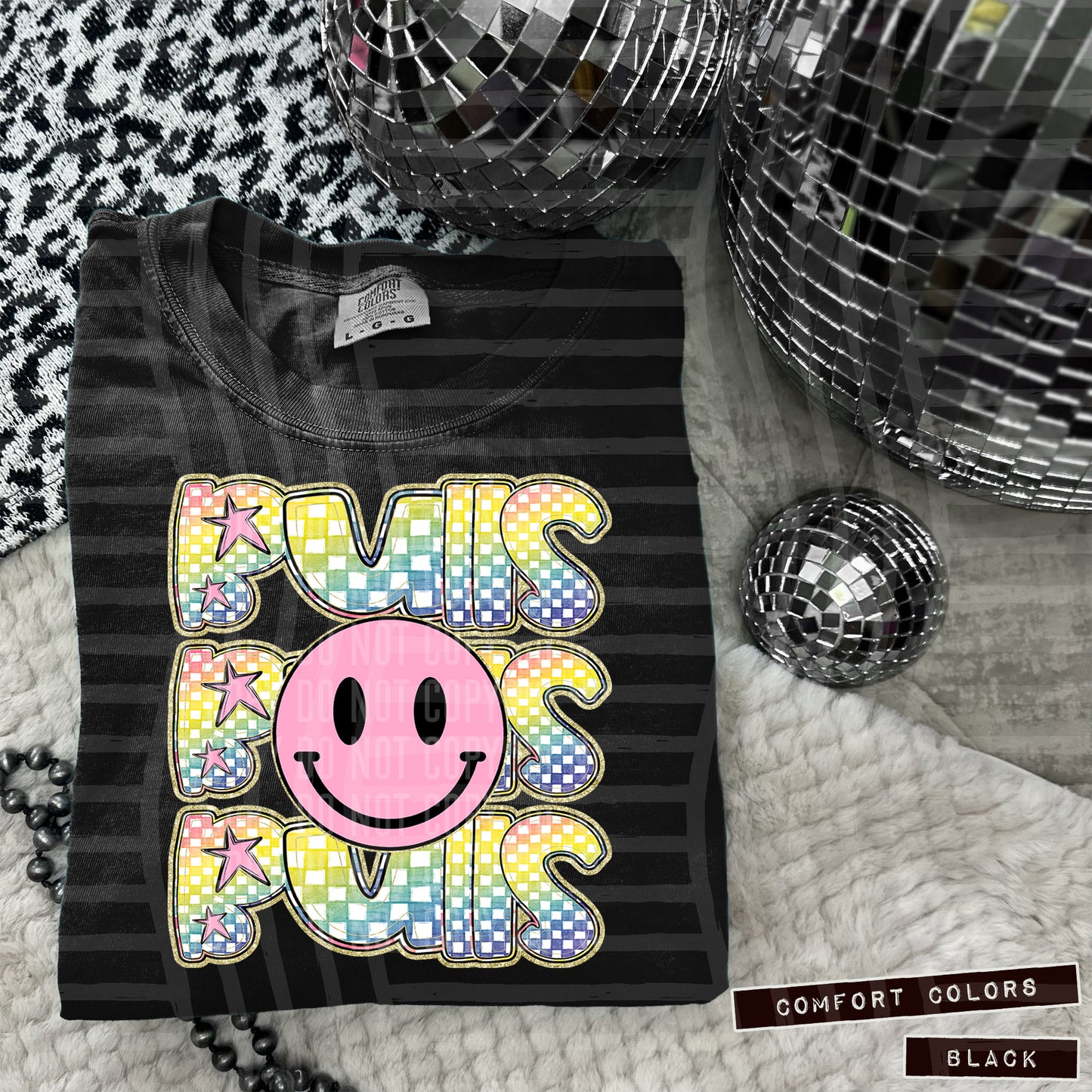 Pink Smiley Triple Stack (Dropdown)- DTF&UV