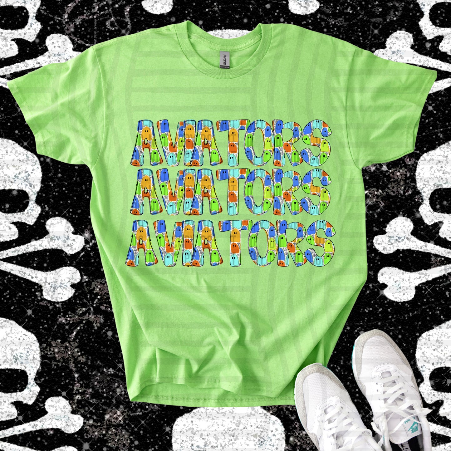 Stacked Ghost Boy CUSTOM: (ANY NAME, ANY MASCOT)-DTF&UV