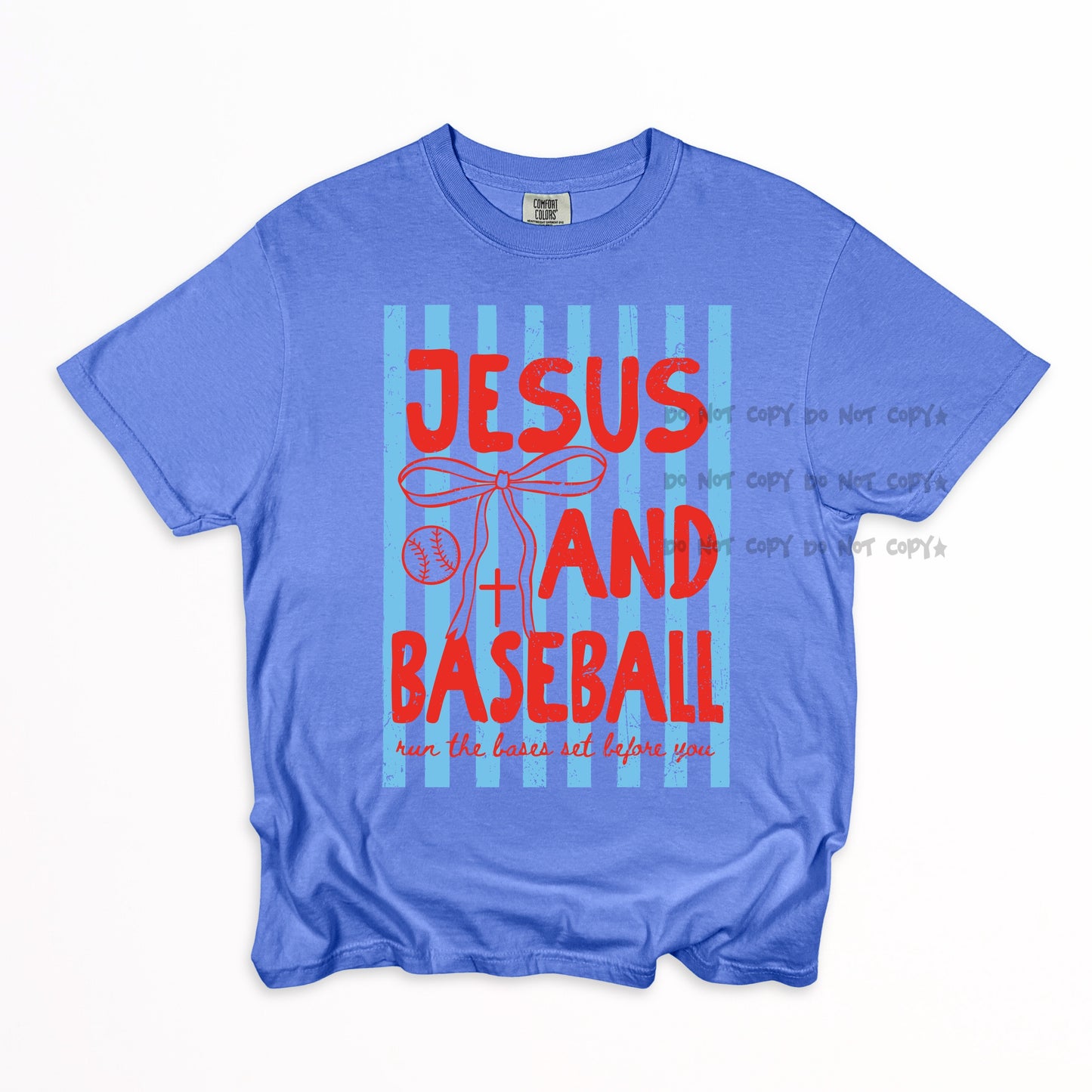 Jesus and baseball stripe-DTF&UV