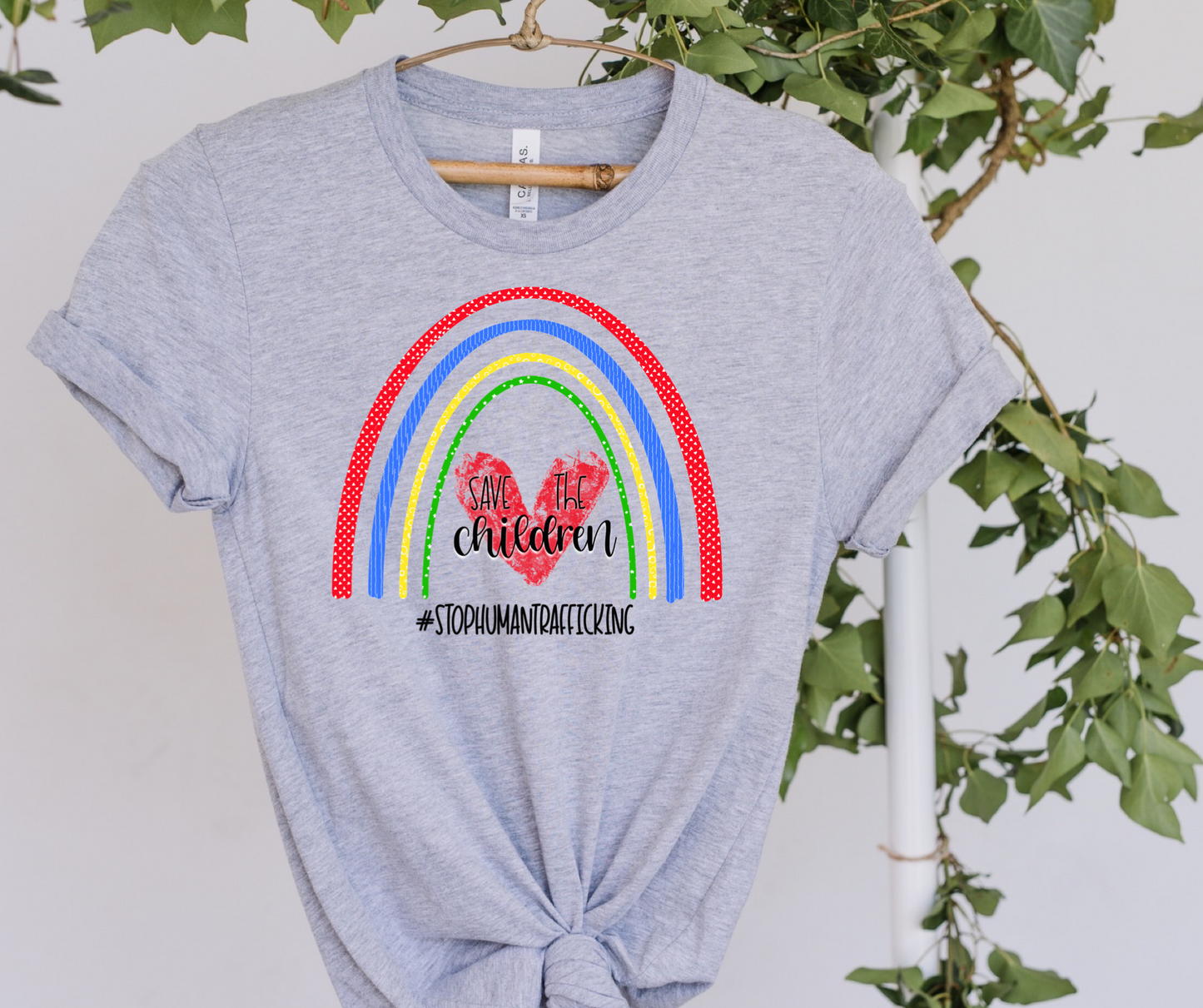 Save the children heart rainbow-DTF