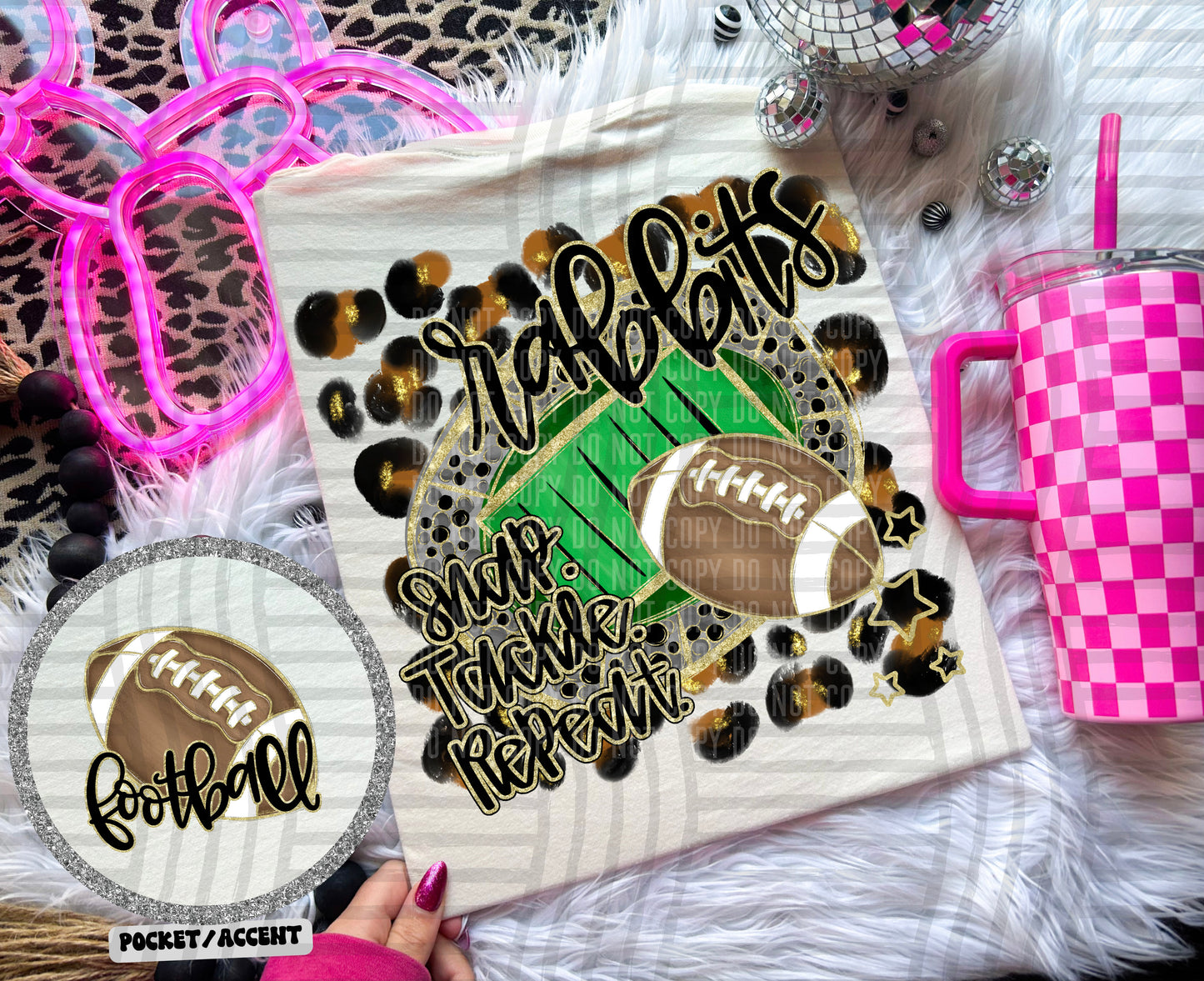 Snap Tackle Repeat Mascot (Includes front and back) (Dropdown)- DTF&UV
