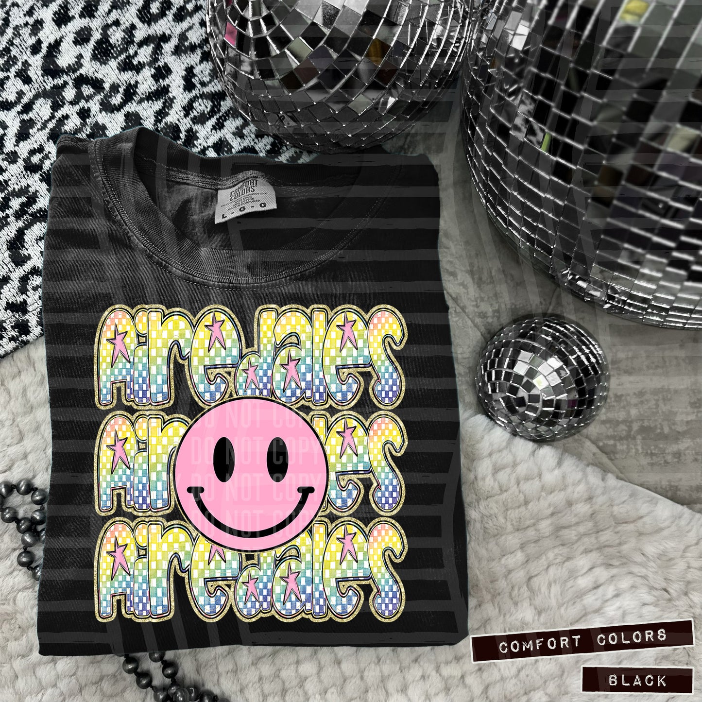 Pink Smiley Triple Stack (Dropdown)- DTF&UV
