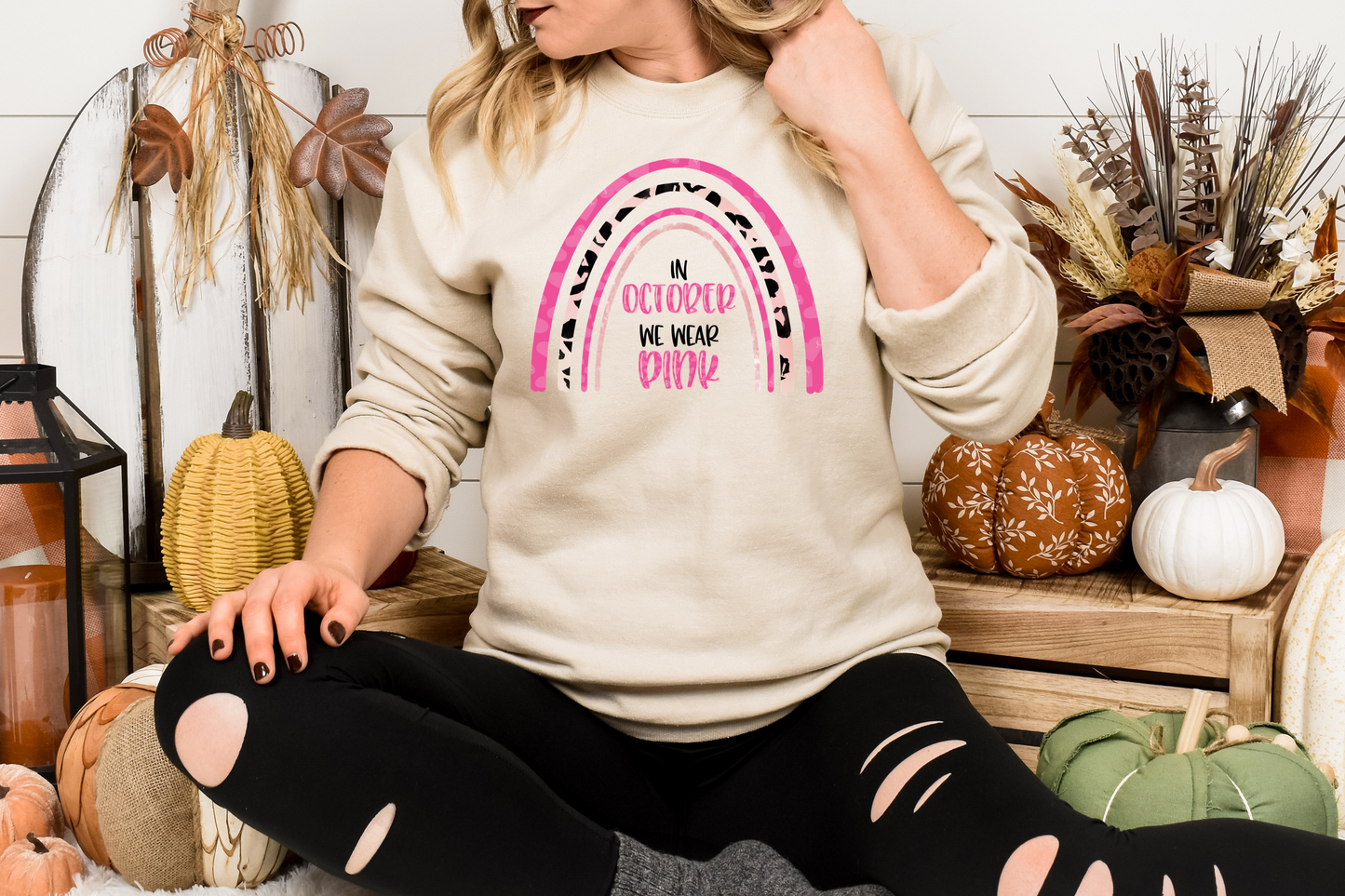 October pink leopard rainbow-DTF