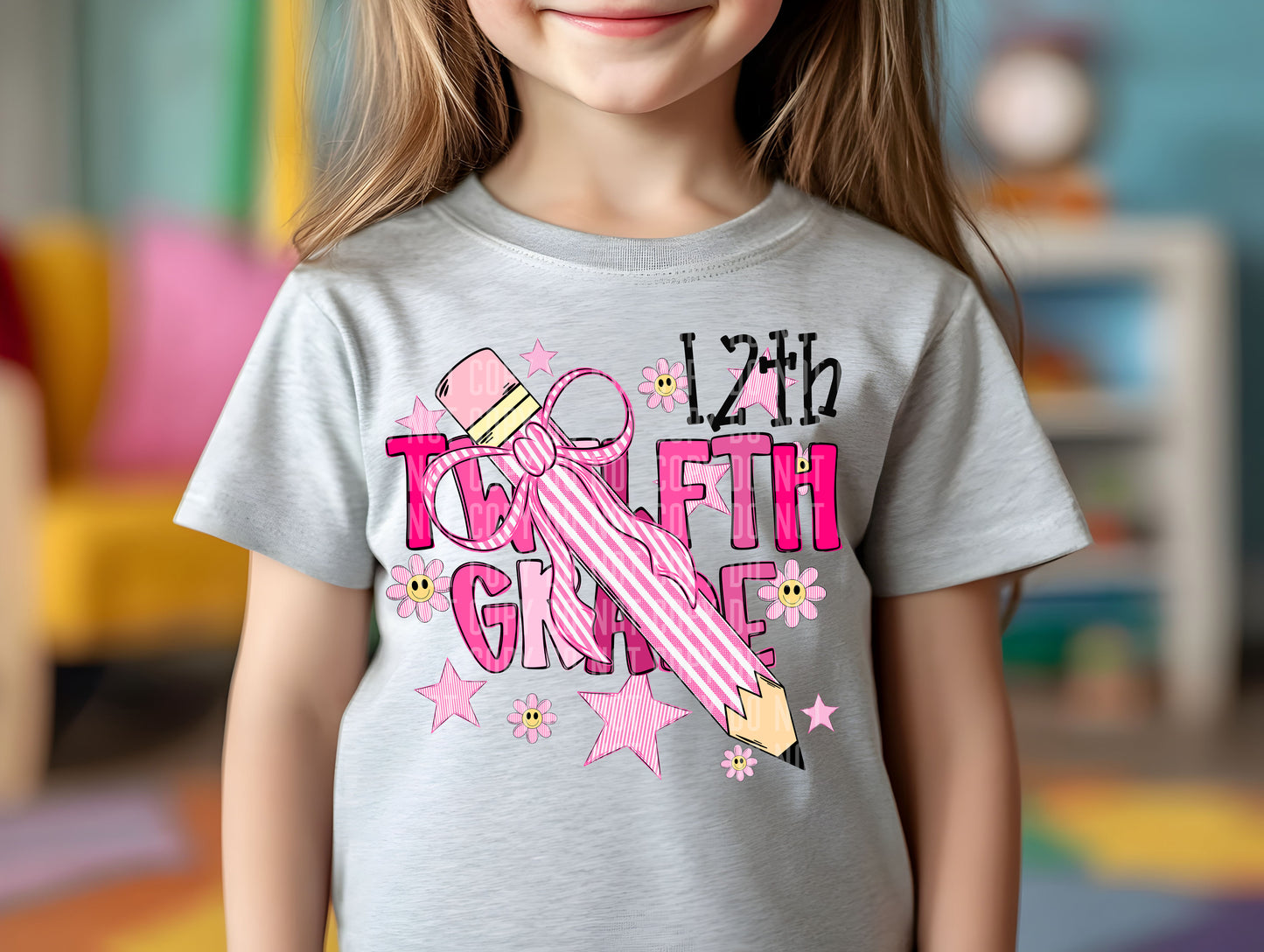 Pencil Bows Blue&Pink (Dropdown)- DTF&UV