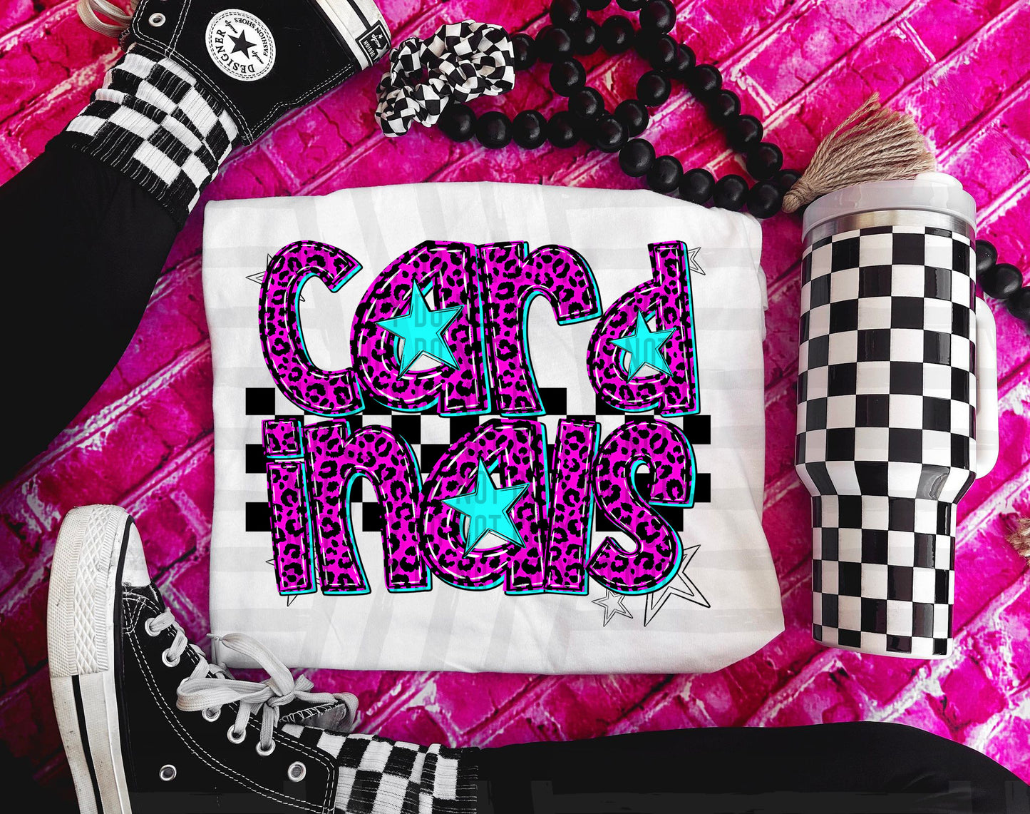Pink Leopard Neon Mascots (dropdown)-DTF&UV