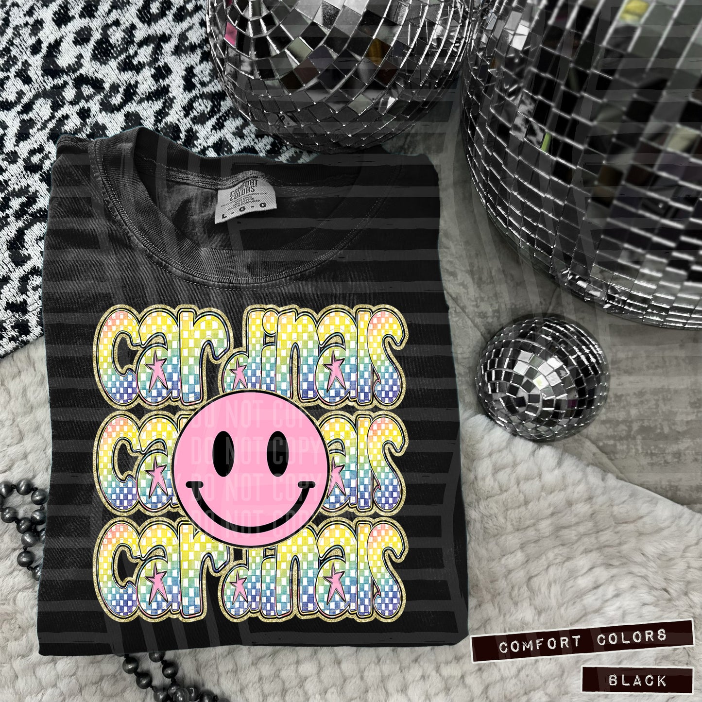 Pink Smiley Triple Stack (Dropdown)- DTF&UV