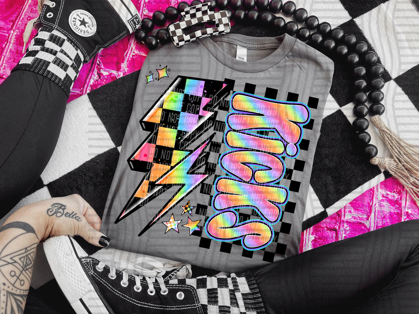 Neon Side Bolt Mascots (Dropdown)- DTF&UV