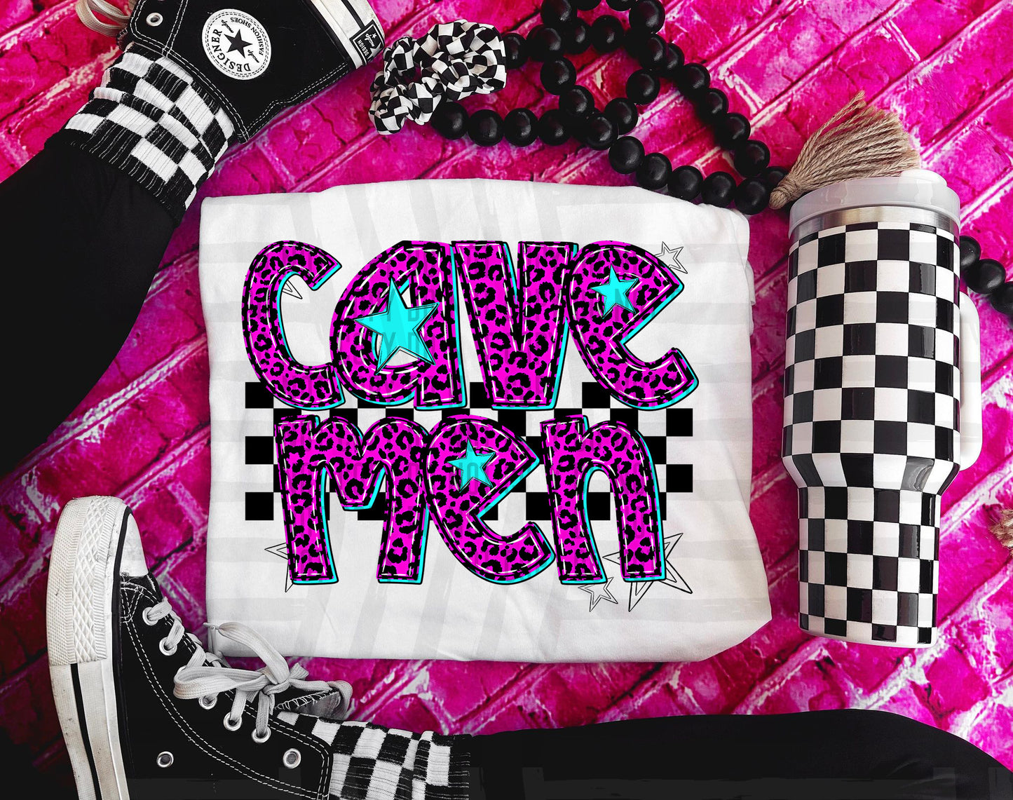 Pink Leopard Neon Mascots (dropdown)-DTF&UV