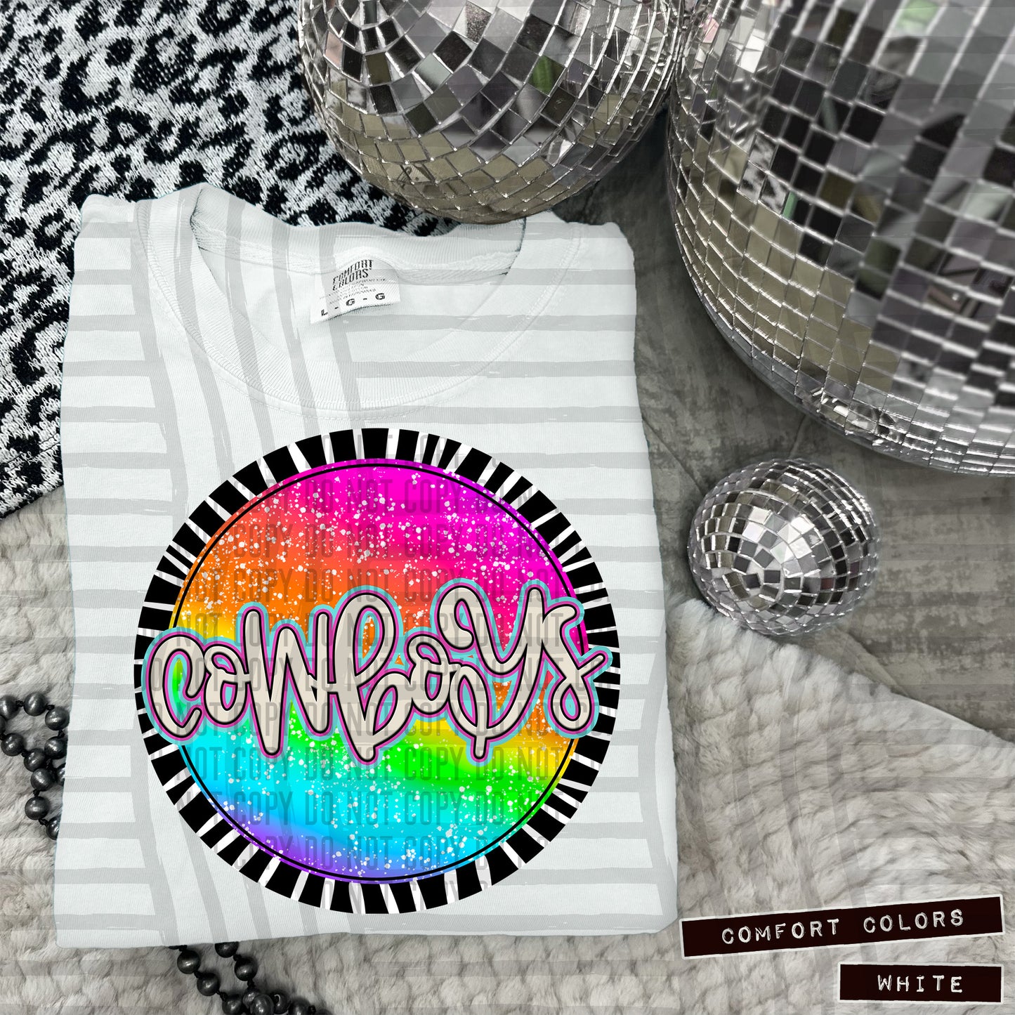 Rainbow Splatter Rounds(Dropdown)- DTF&UV