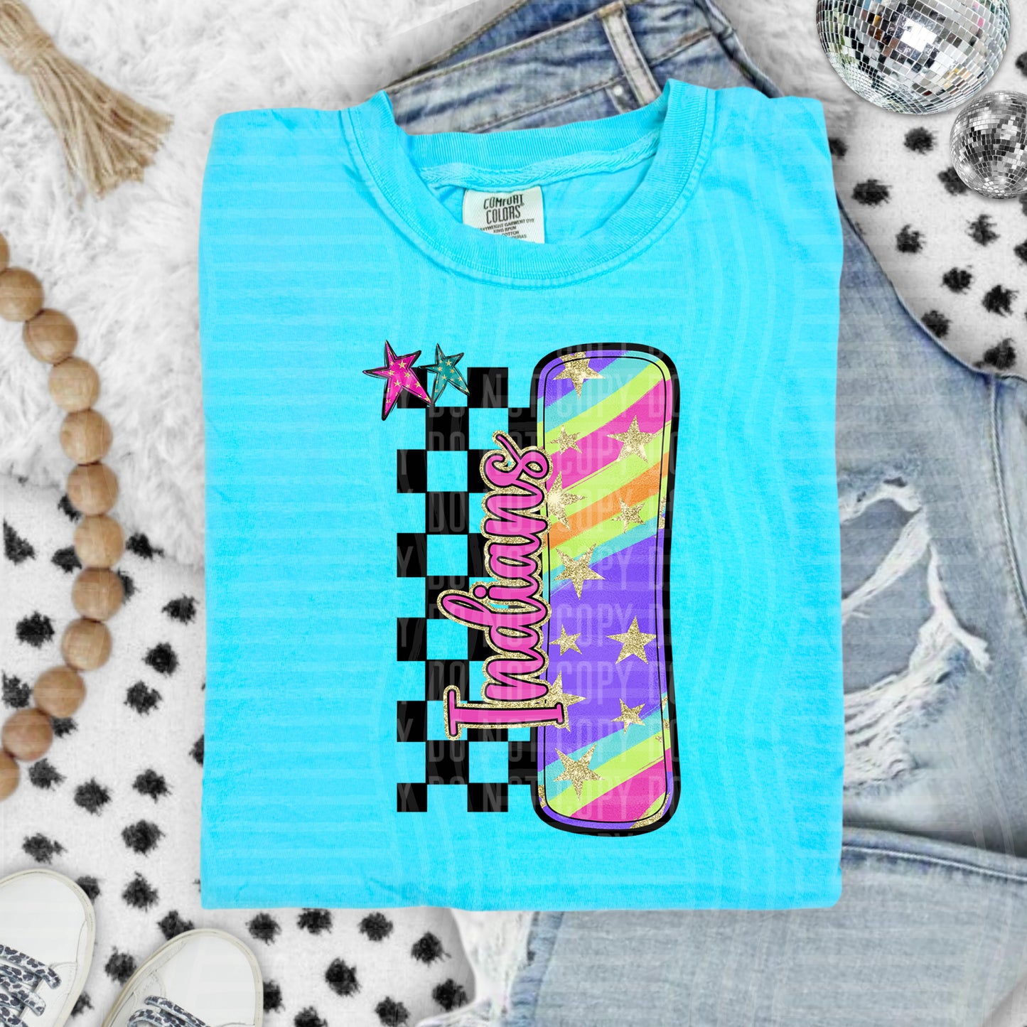 Rainbow Swirl Initials (Dropdown)- DTF&UV