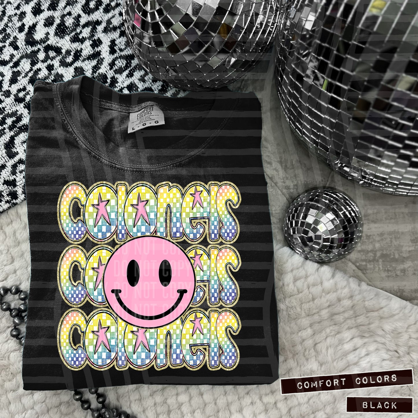 Pink Smiley Triple Stack (Dropdown)- DTF&UV