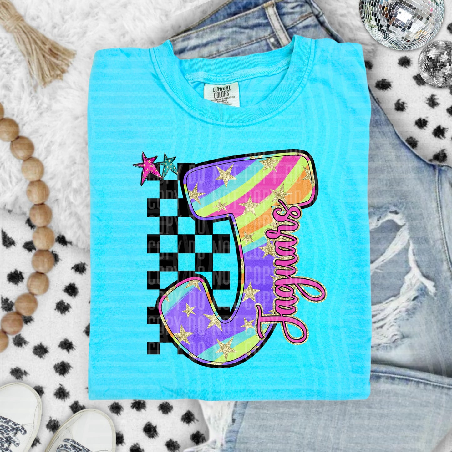 Rainbow Swirl Initials (Dropdown)- DTF&UV