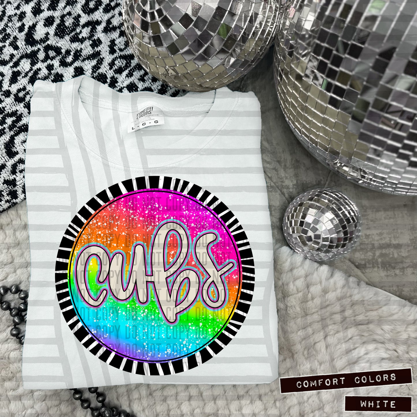 Rainbow Splatter Rounds(Dropdown)- DTF&UV