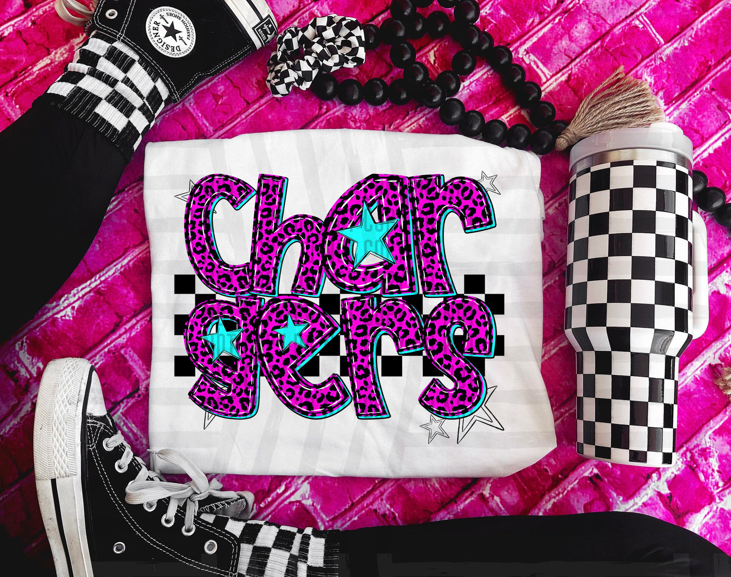 Pink Leopard Neon Mascots (dropdown)-DTF&UV