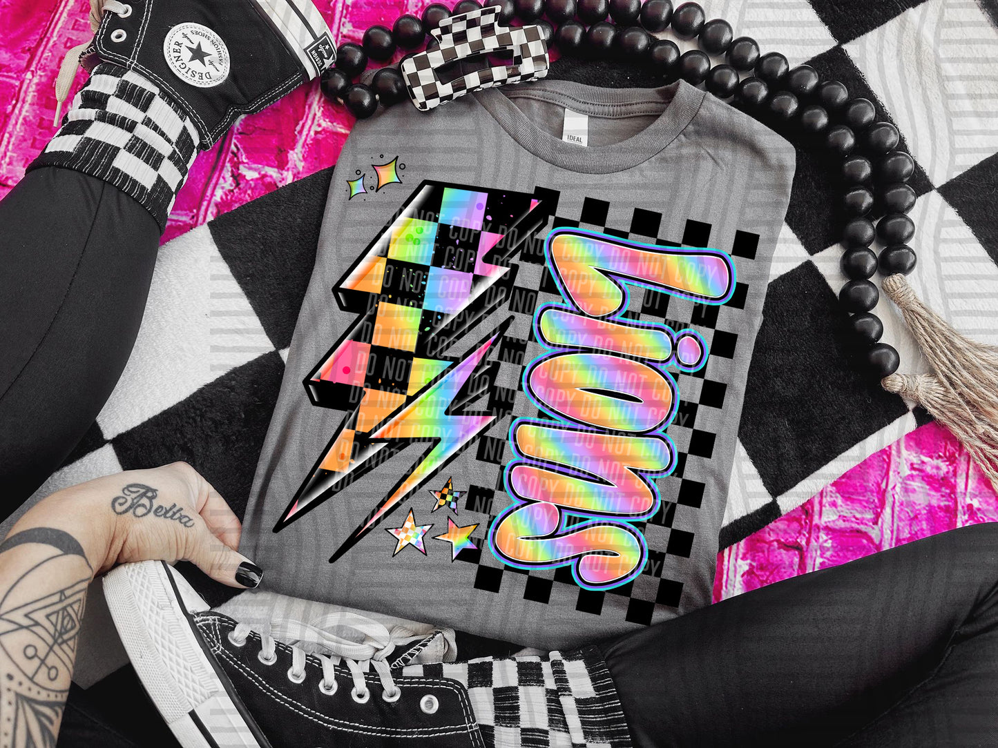 Neon Side Bolt Mascots (Dropdown)- DTF&UV