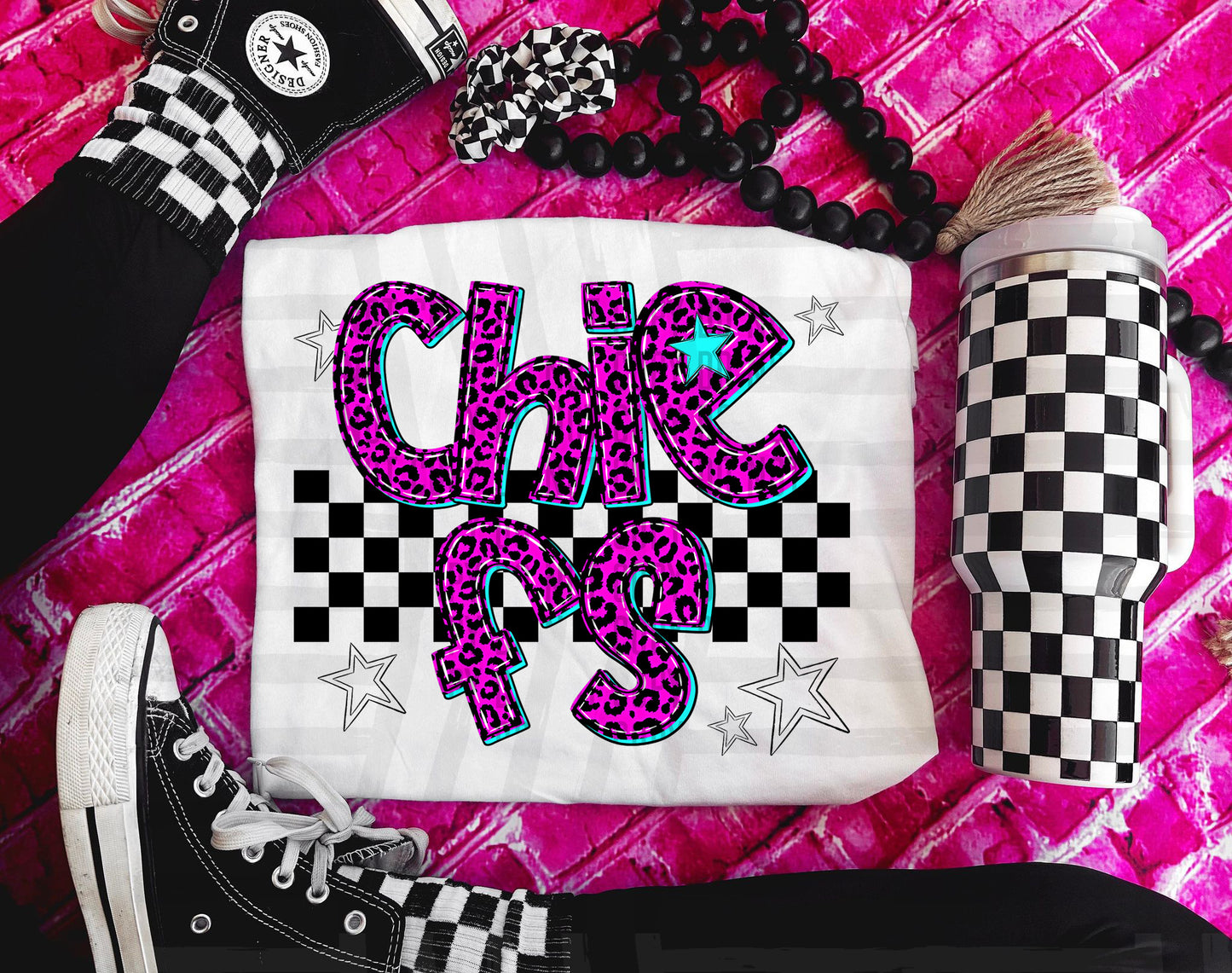 Pink Leopard Neon Mascots (dropdown)-DTF&UV