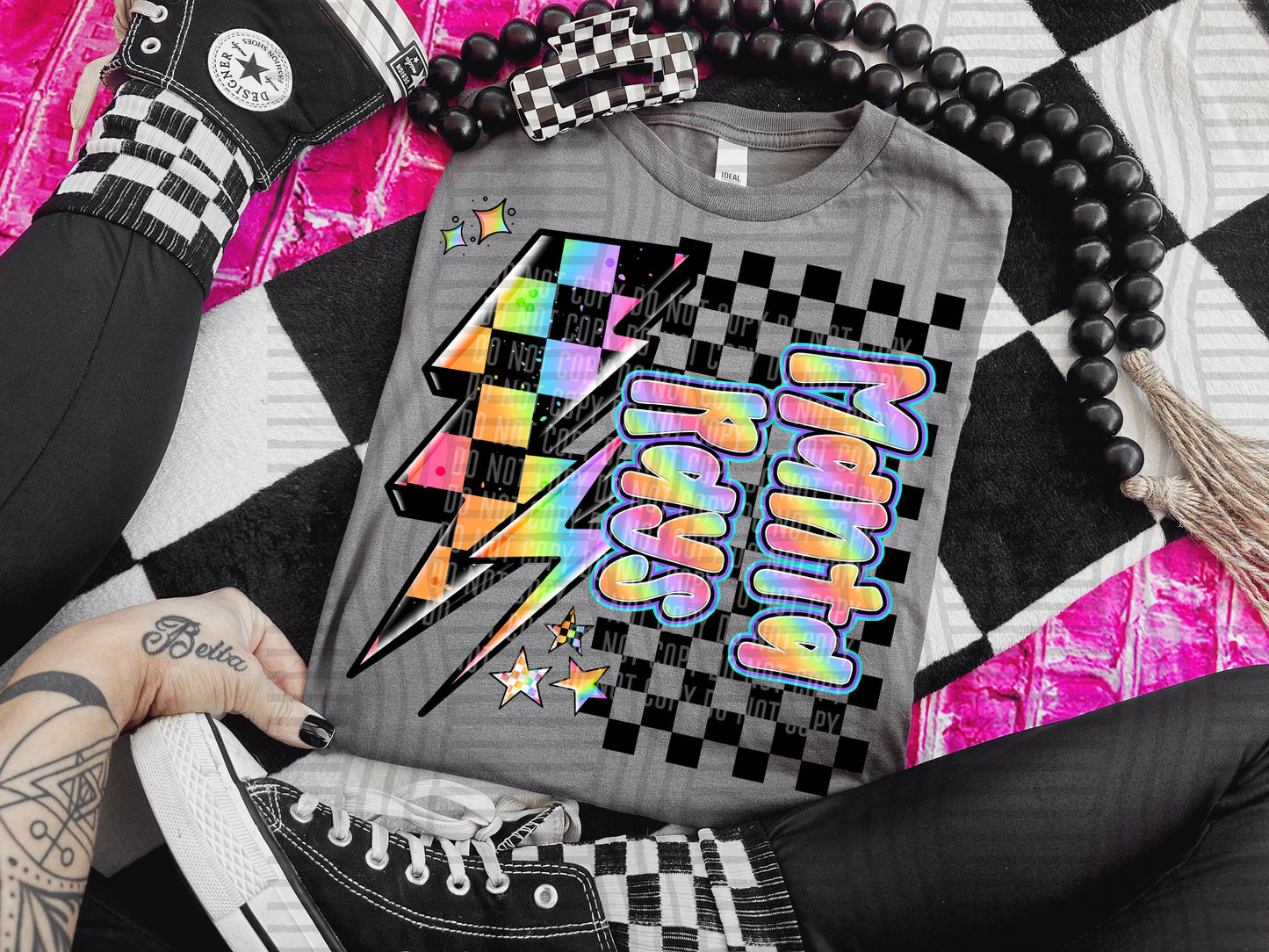 Neon Side Bolt Mascots (Dropdown)- DTF&UV