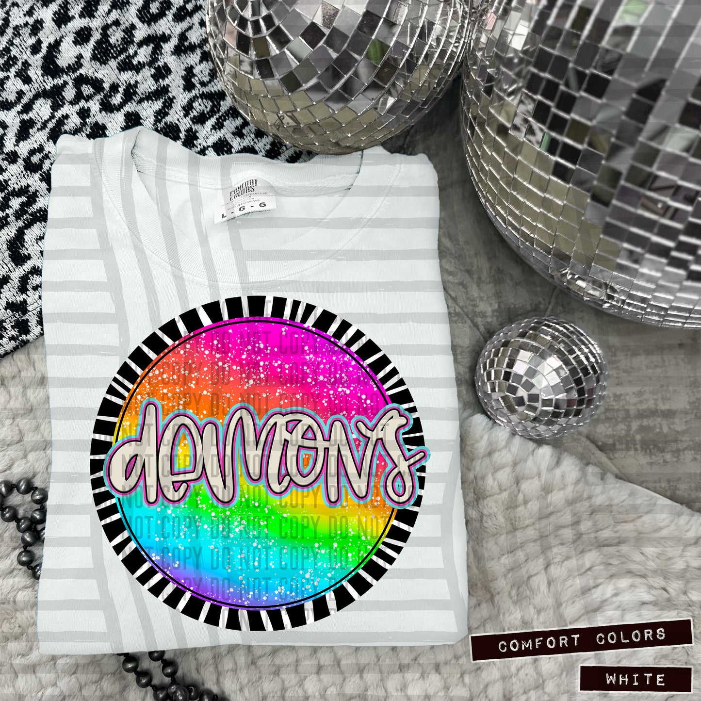 Rainbow Splatter Rounds(Dropdown)- DTF&UV