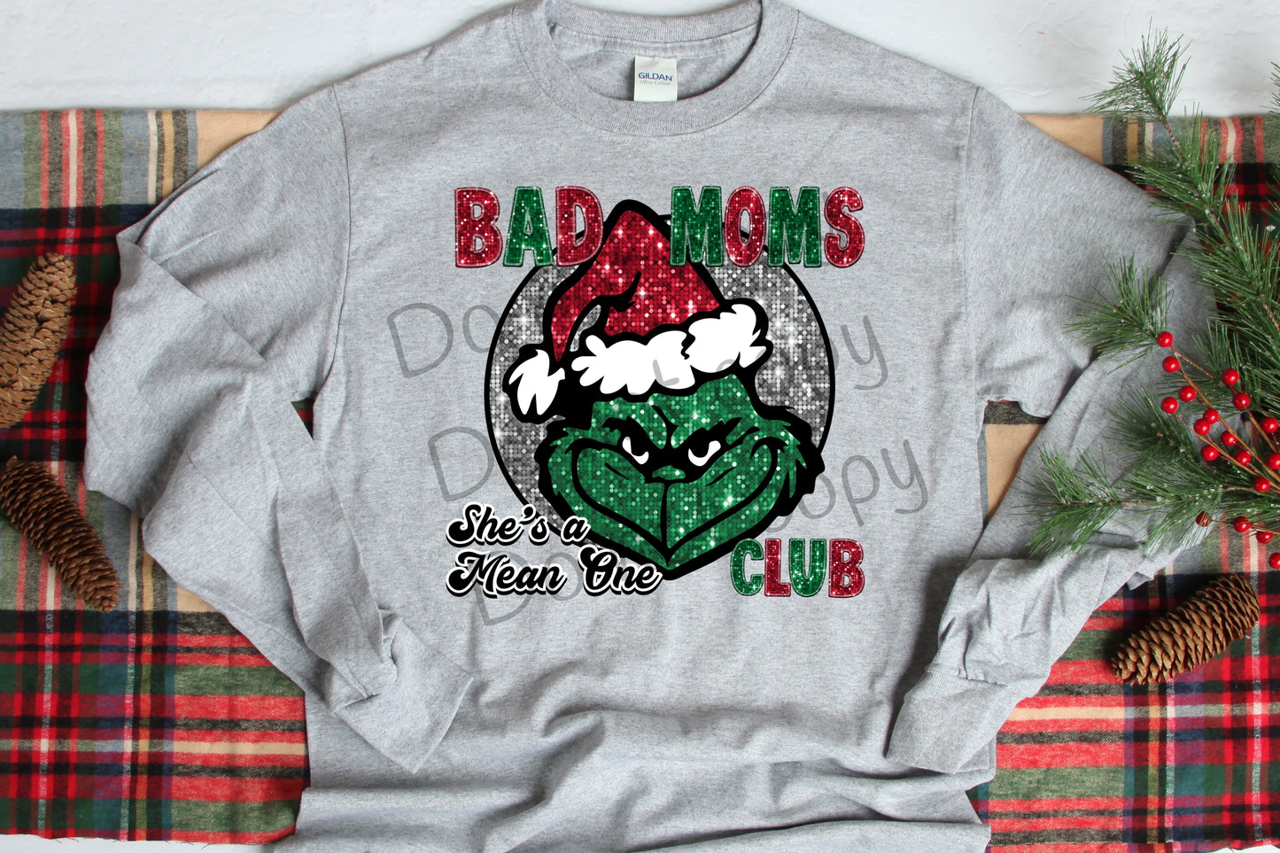 Bad moms club sequin-DTF