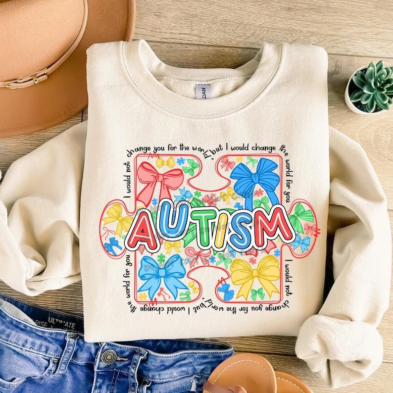 Autism puzzle piece-DTF