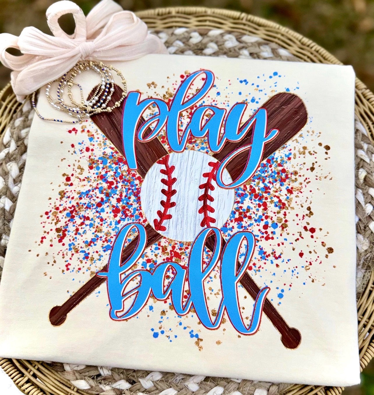 Play ball splatter -DTF&UV