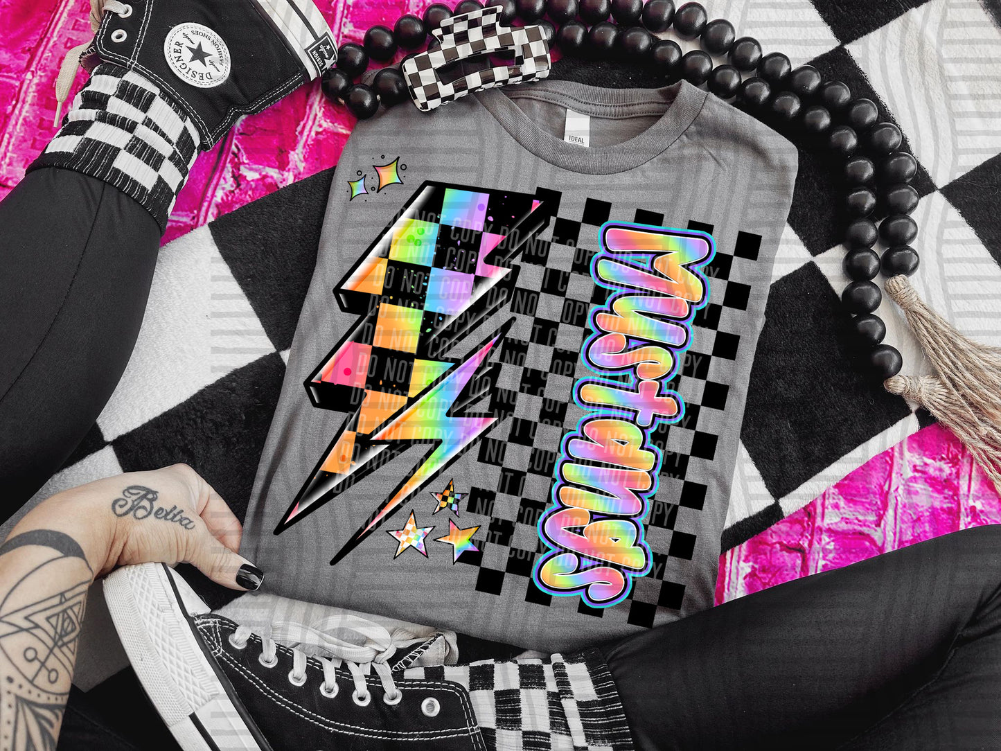 Neon Side Bolt Mascots (Dropdown)- DTF&UV