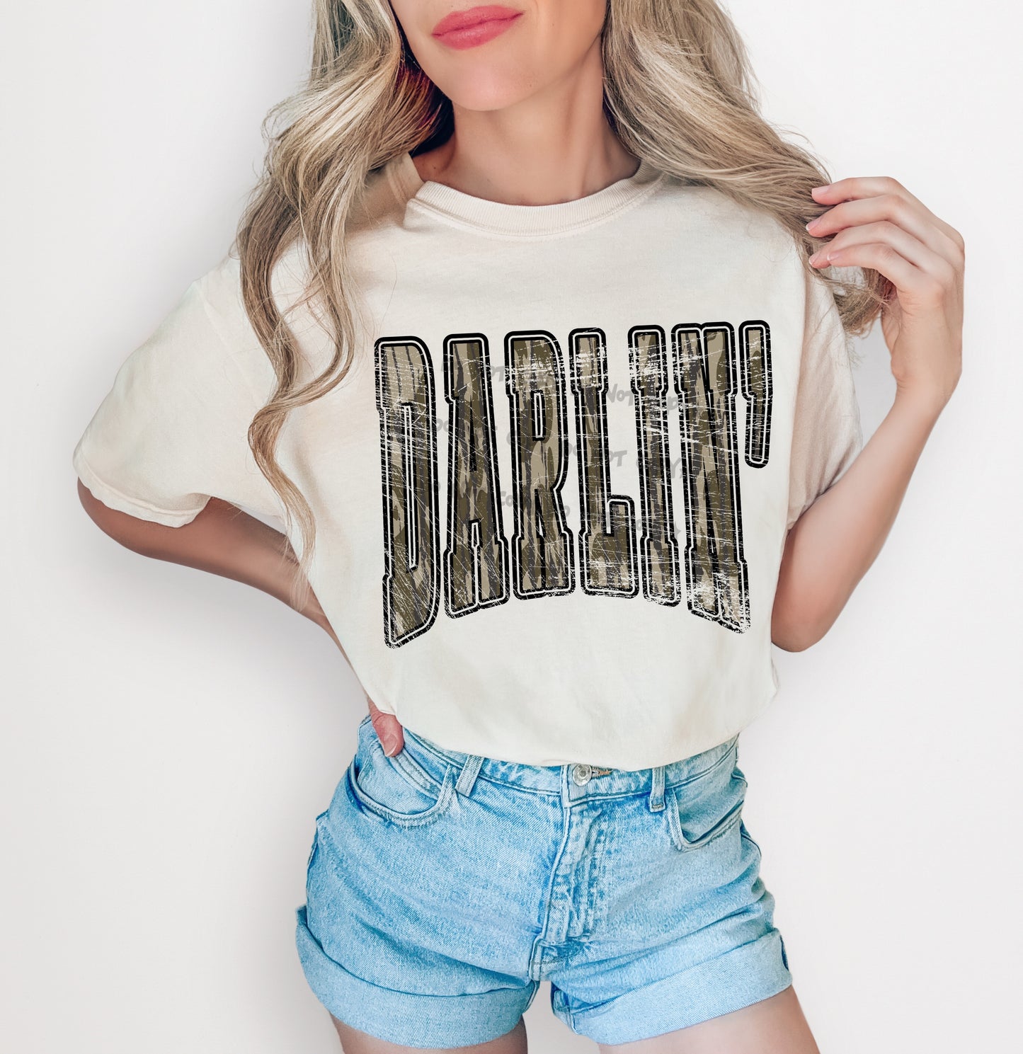 Darlin camo distressed - DTV&UV