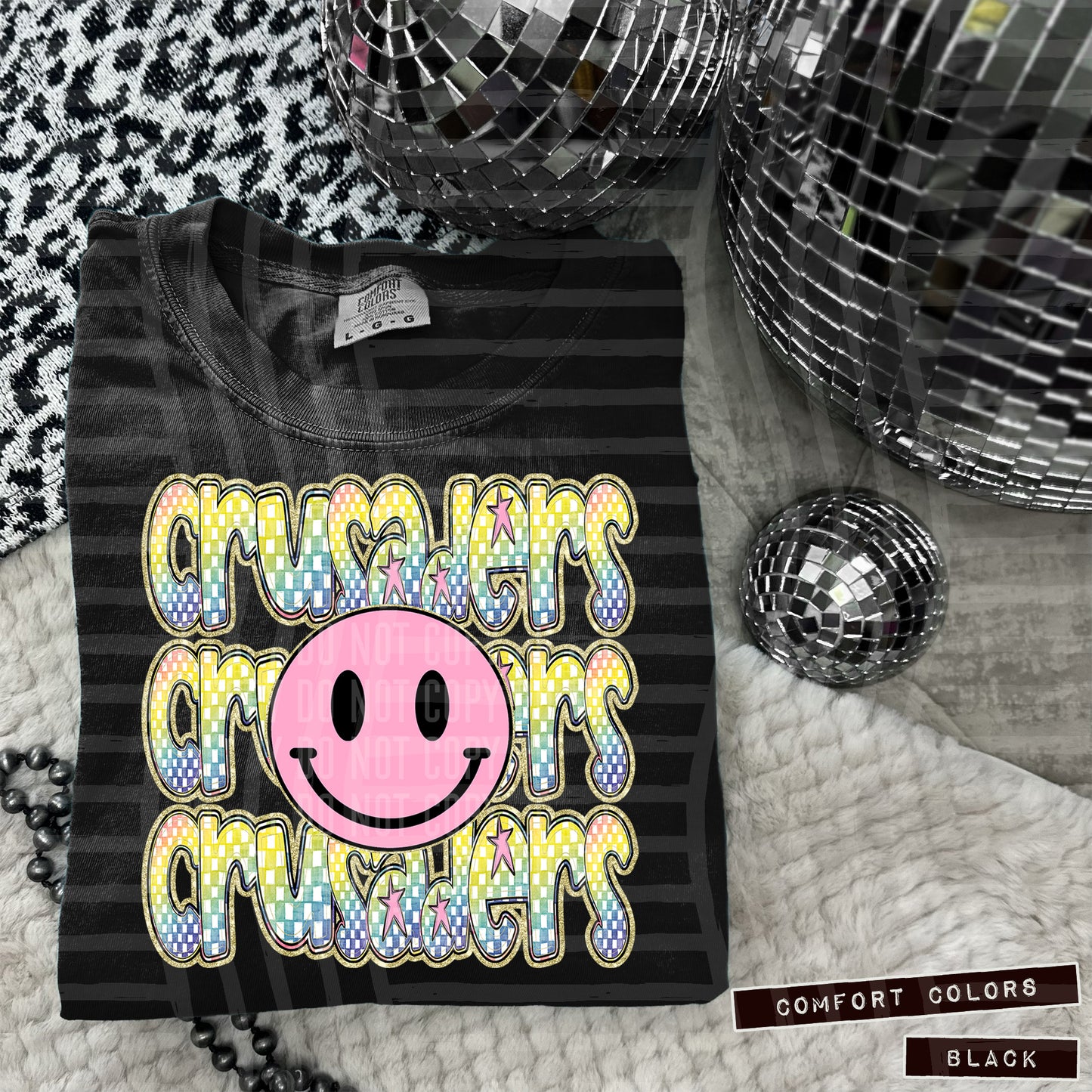 Pink Smiley Triple Stack (Dropdown)- DTF&UV