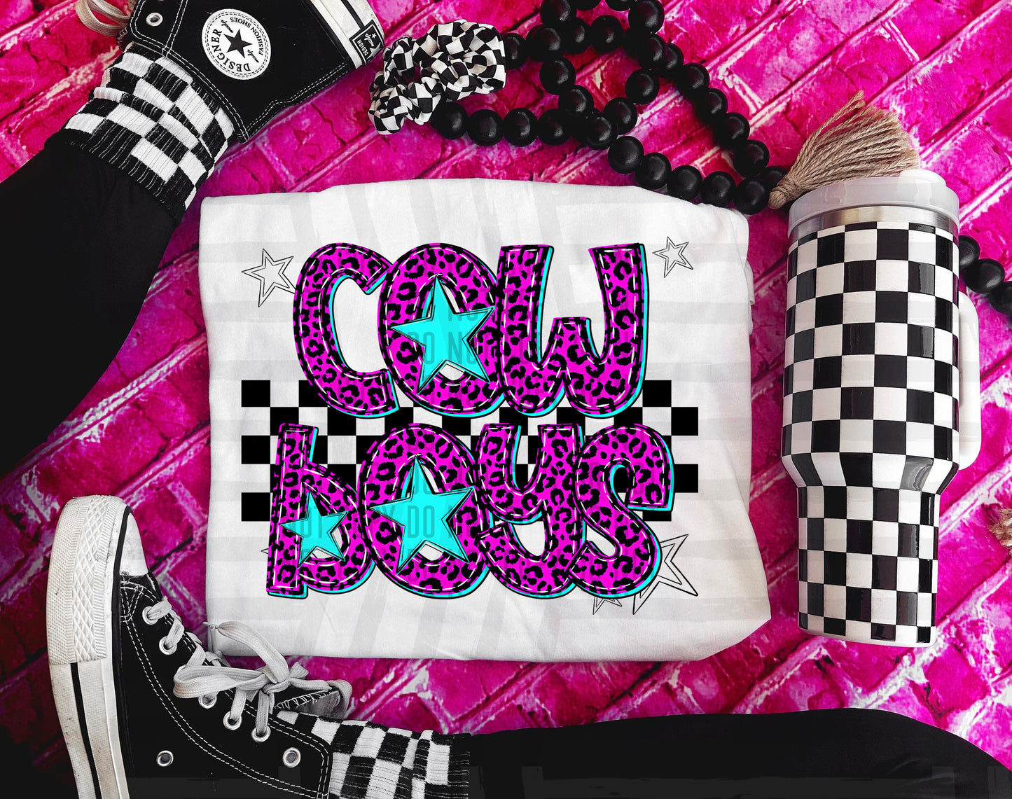 Pink Leopard Neon Mascots (dropdown)-DTF&UV