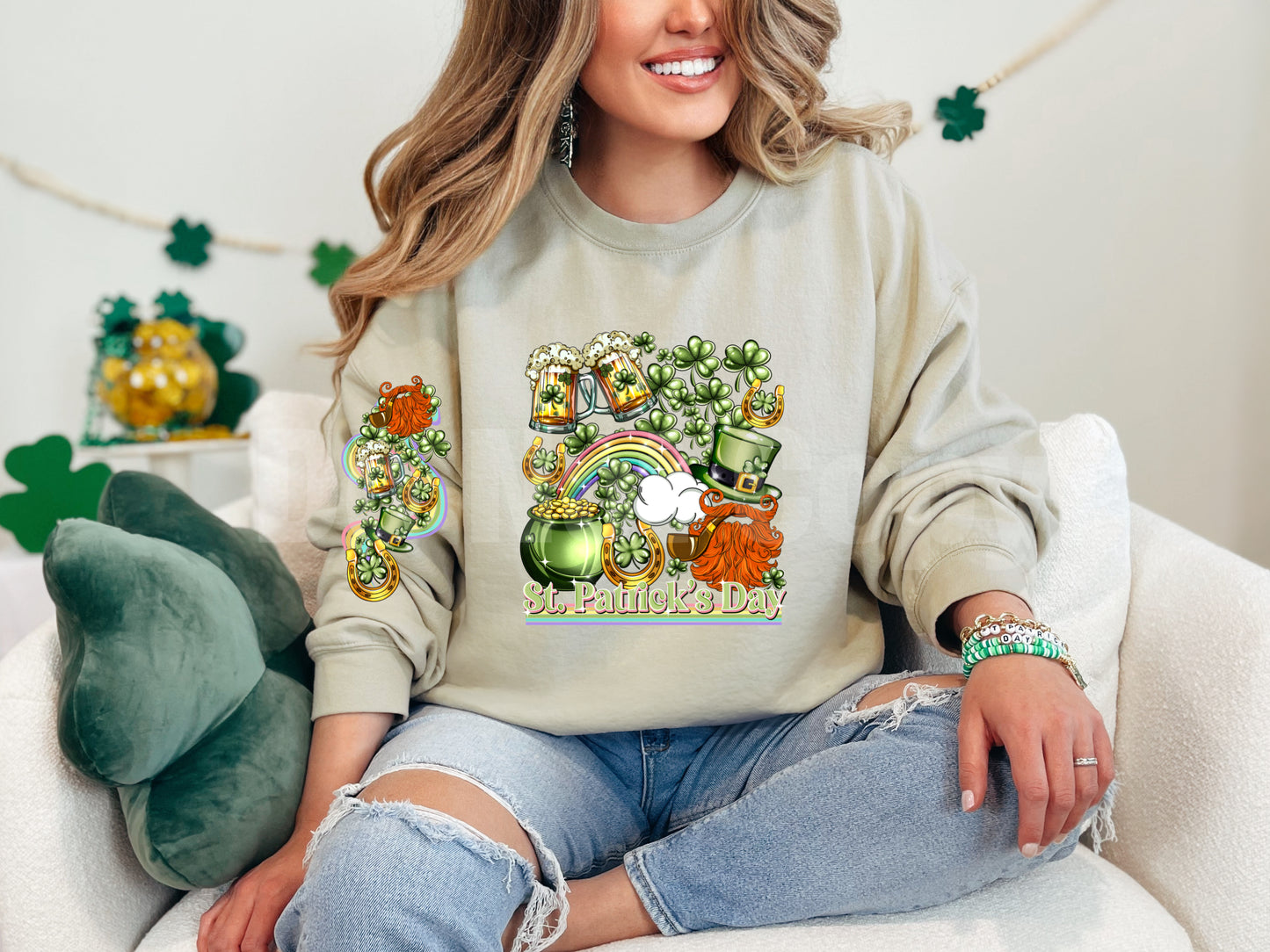 St Patrick’s Day (FRONT OF SHIRT & SLEEVE COMBO)-DTF