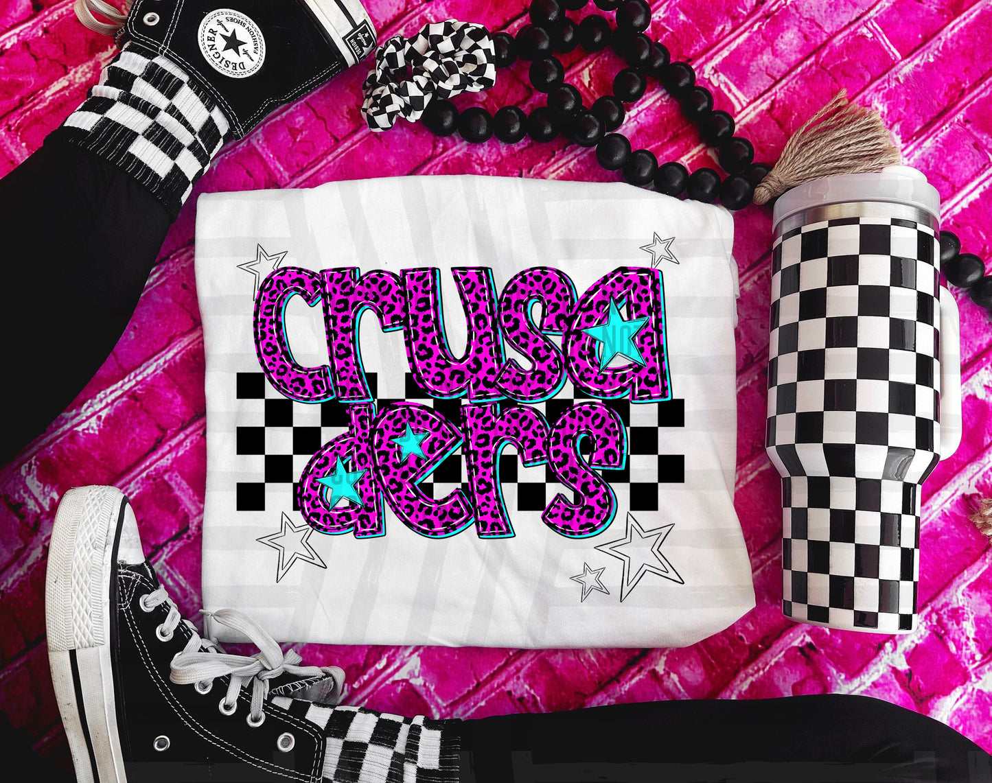 Pink Leopard Neon Mascots (dropdown)-DTF&UV