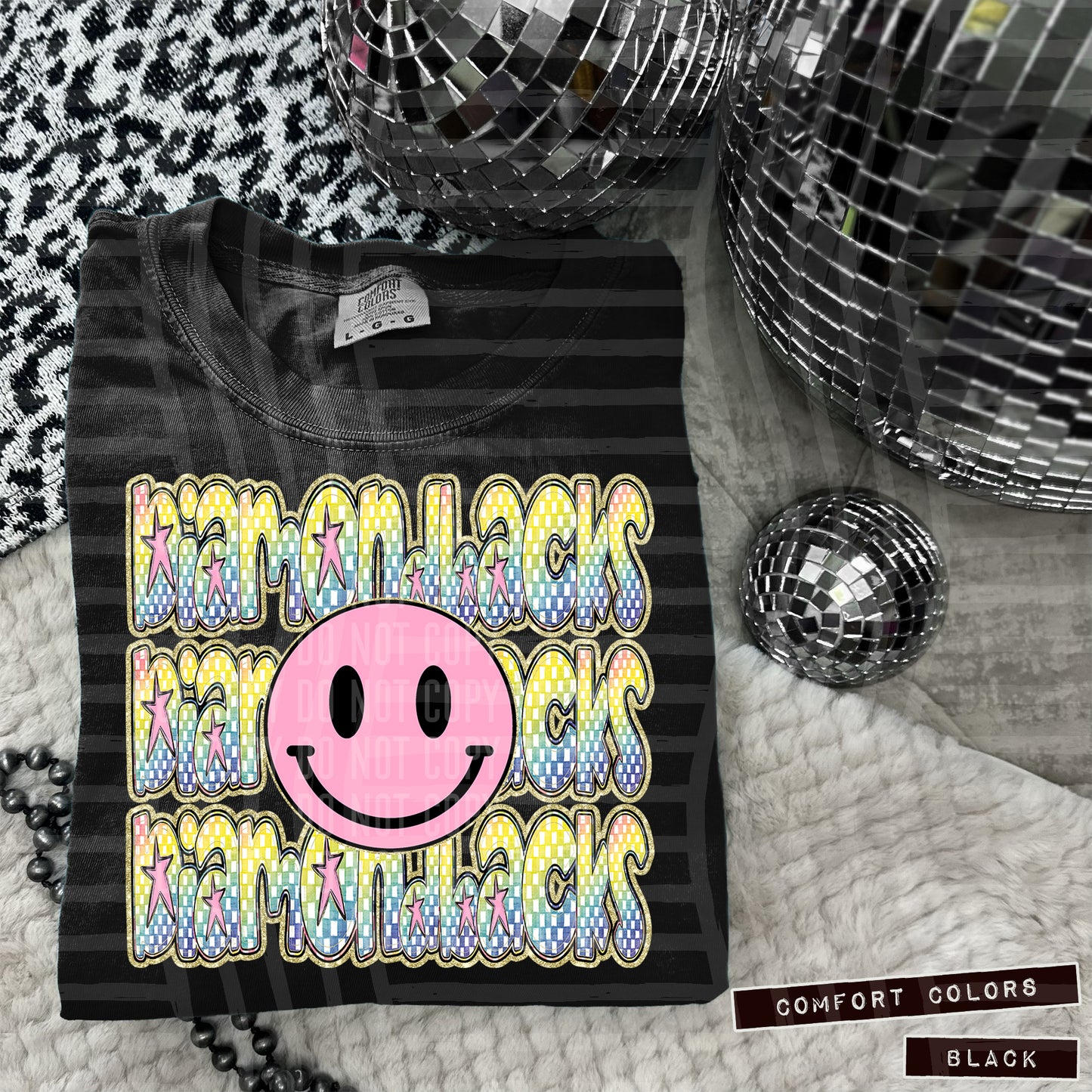 Pink Smiley Triple Stack (Dropdown)- DTF&UV