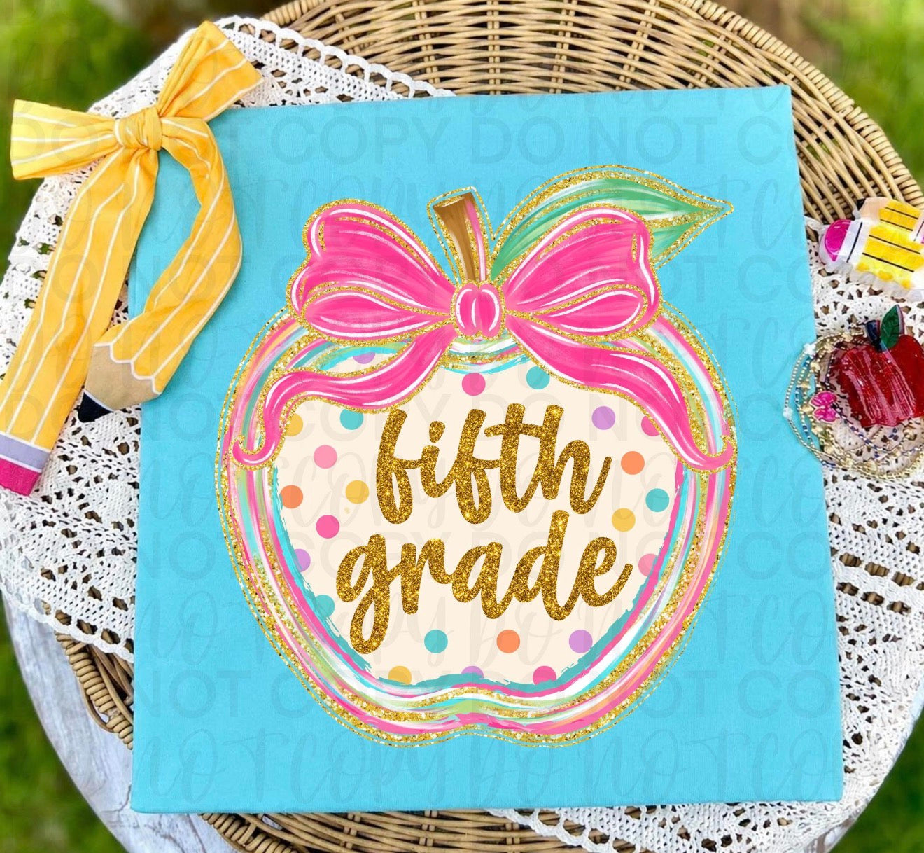 Polka Dot Apple Grades-fifth-DTF&UV