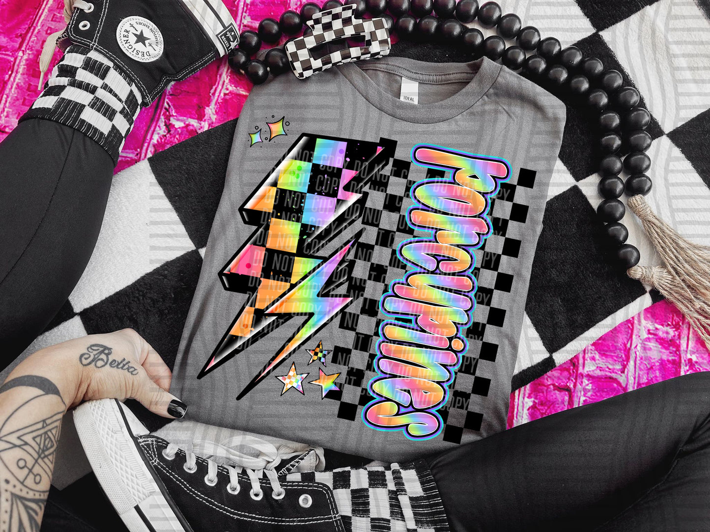Neon Side Bolt Mascots (Dropdown)- DTF&UV