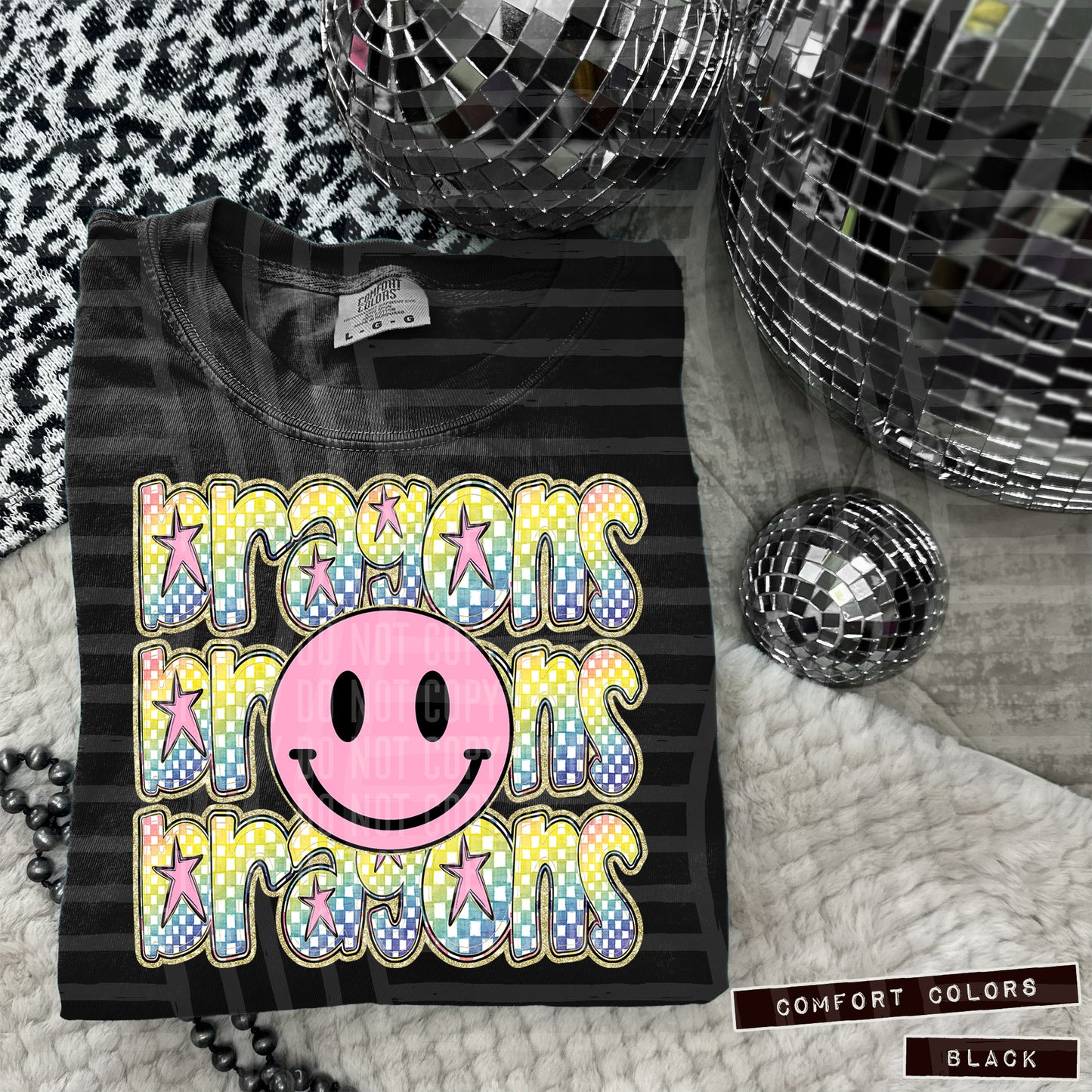 Pink Smiley Triple Stack (Dropdown)- DTF&UV