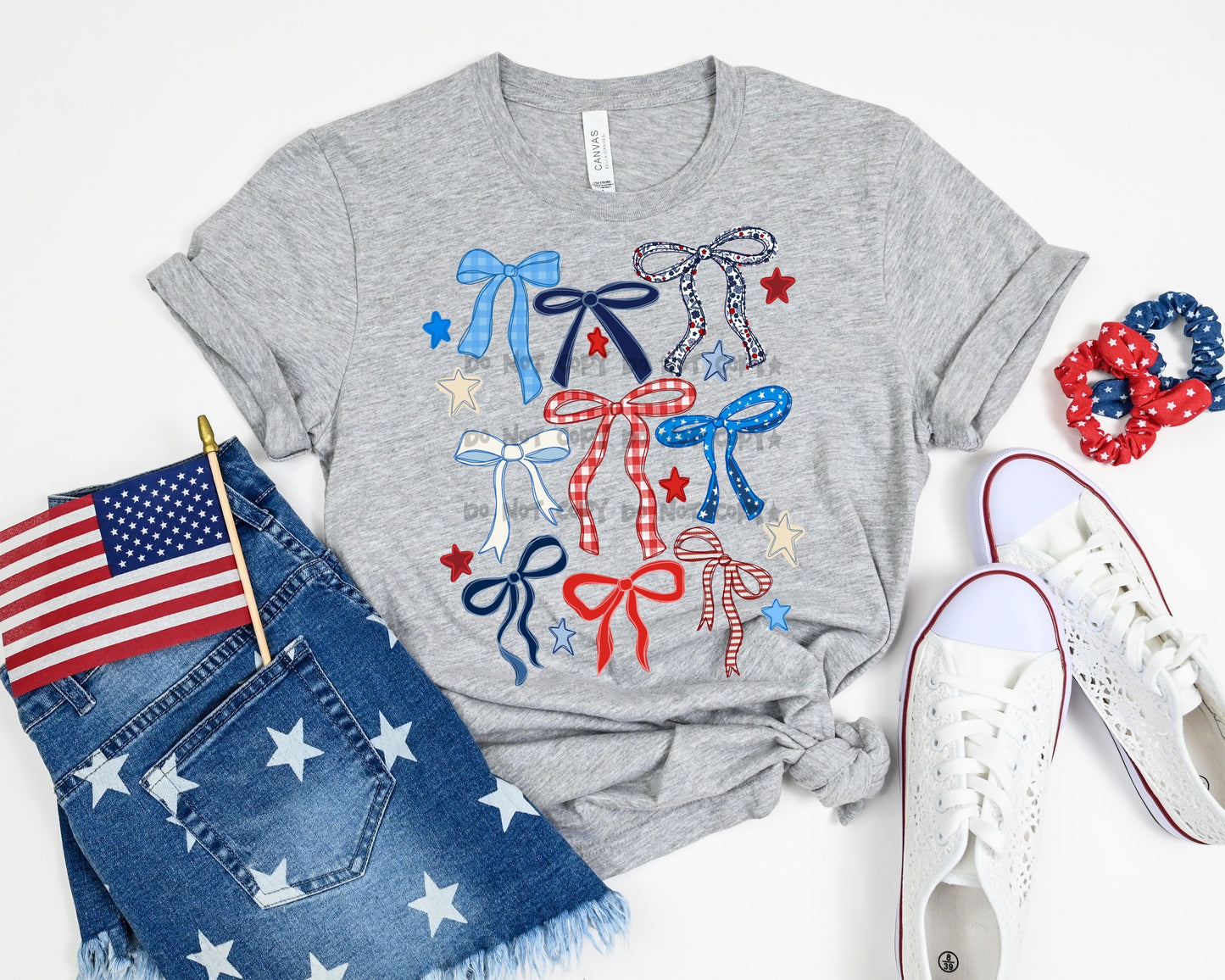 Patriotic bows -DTF&UV